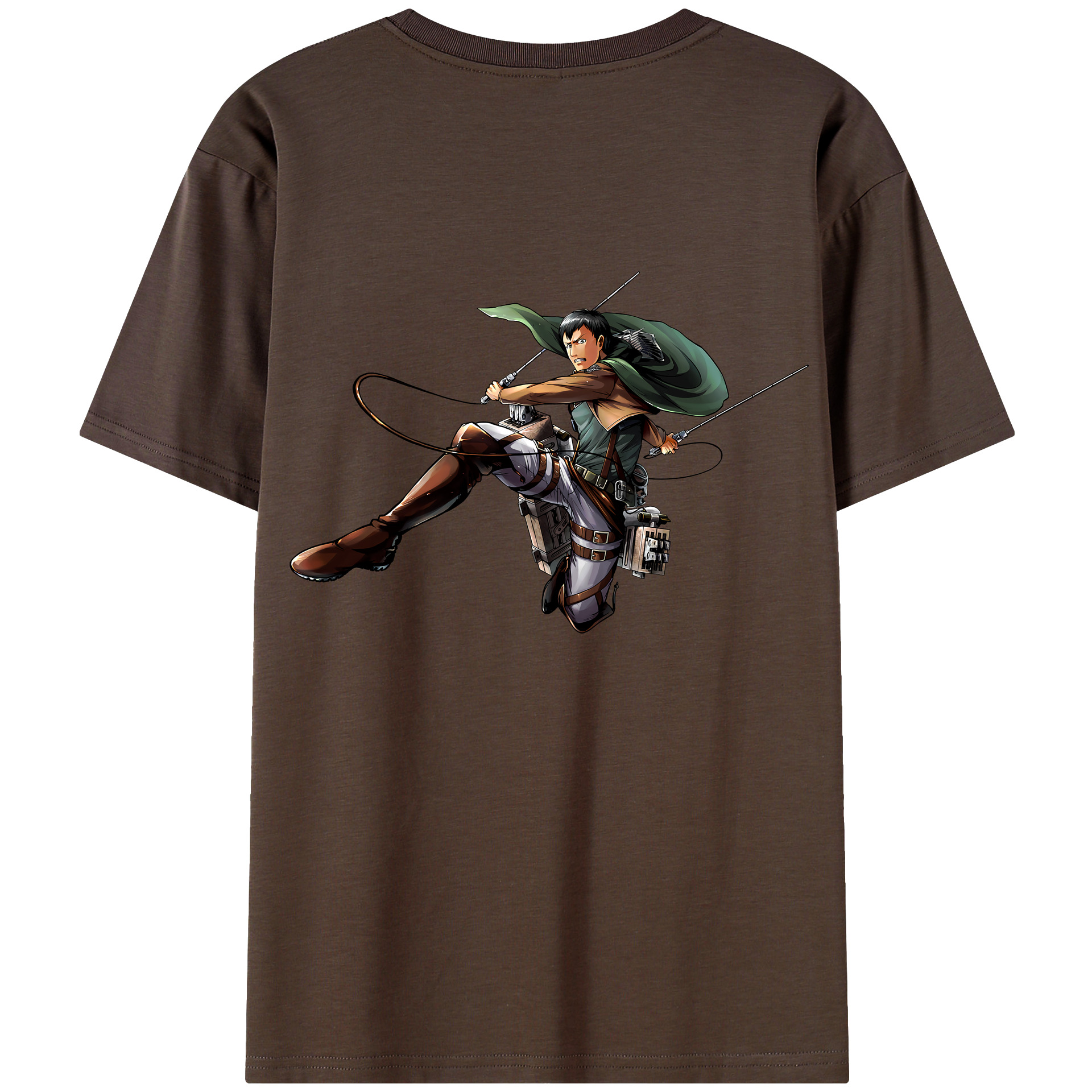 （画像用） 進撃の巨人 ベルトルト・フーバー Attack on Titan Bertholdt Hoover 綿100％半袖Tシャツ（背面プリント）