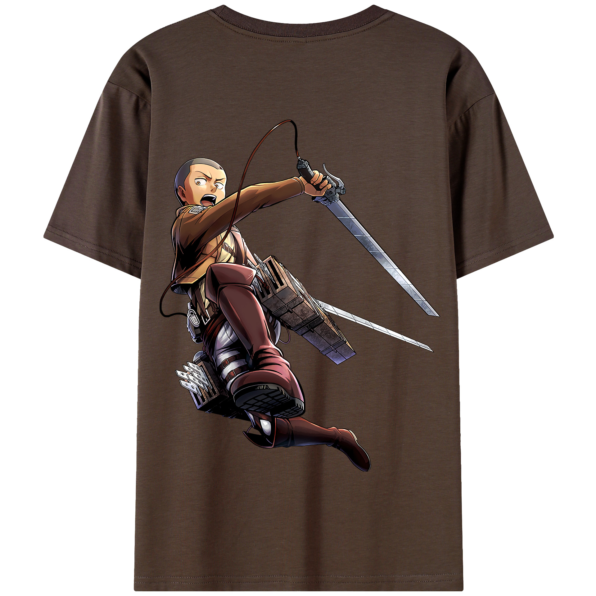 （画像用） 進撃の巨人 コニー·スプリンガー Attack on Titan Connie Springer 綿100％半袖Tシャツ（背面プリント）