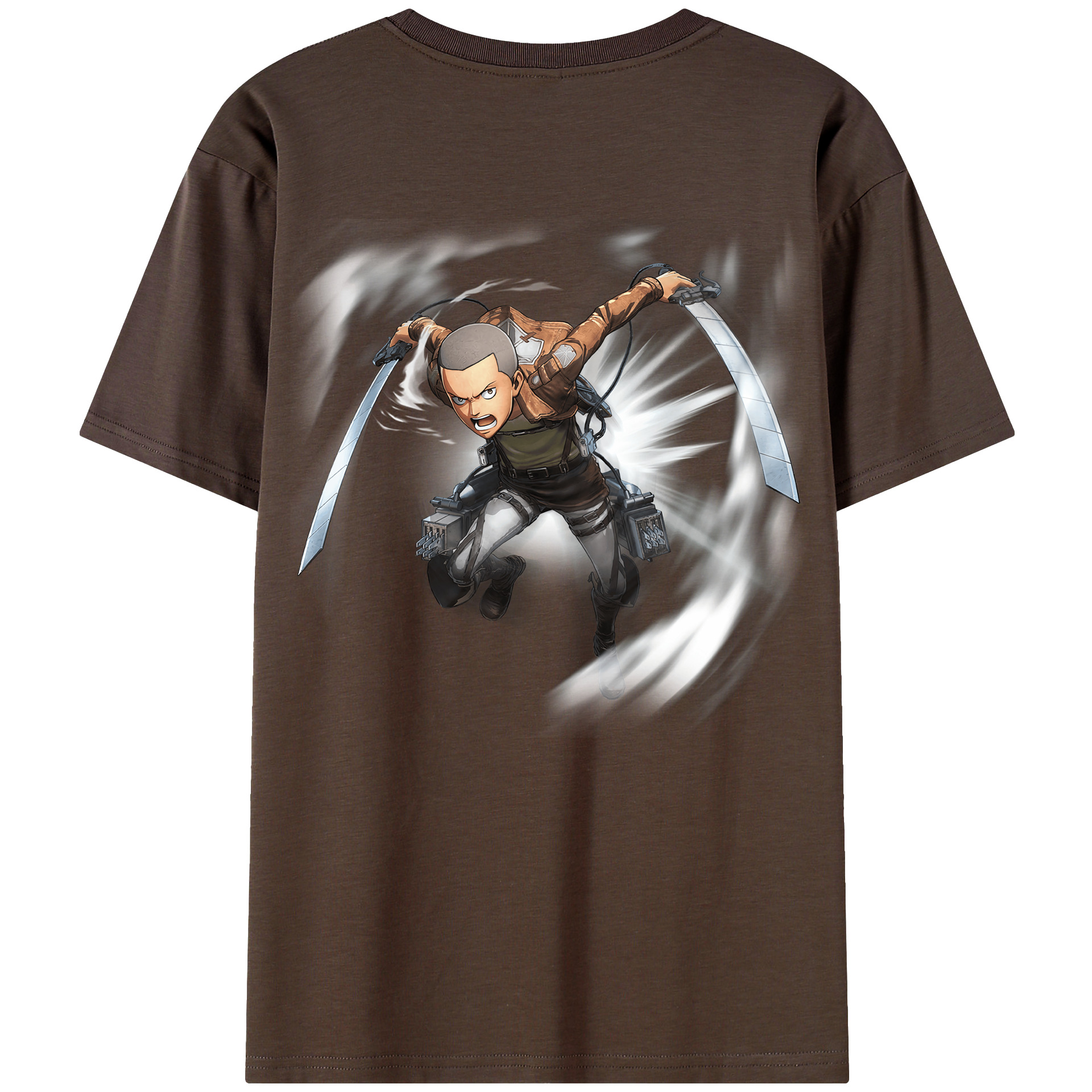 （画像用） 進撃の巨人 コニー·スプリンガー Attack on Titan Connie Springer 綿100％半袖Tシャツ（背面プリント）