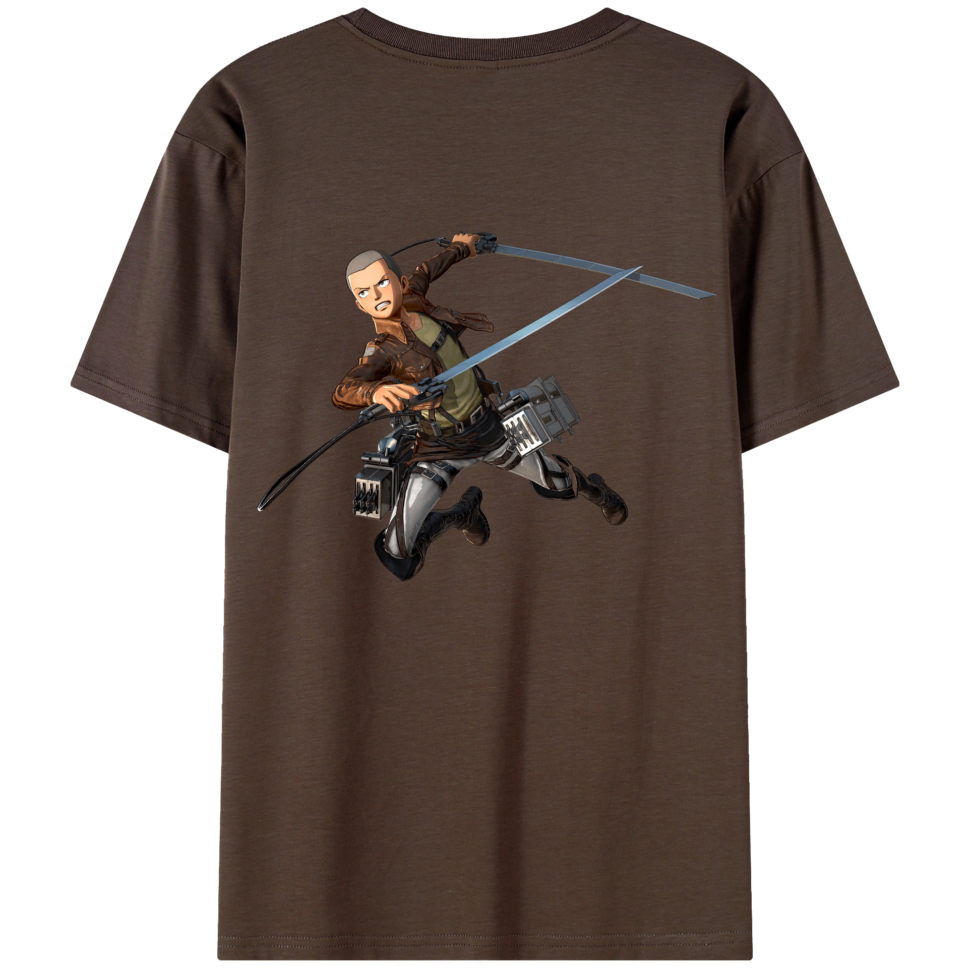（画像用） 進撃の巨人 コニー·スプリンガー Attack on Titan Connie Springer 綿100％半袖Tシャツ（背面プリント）
