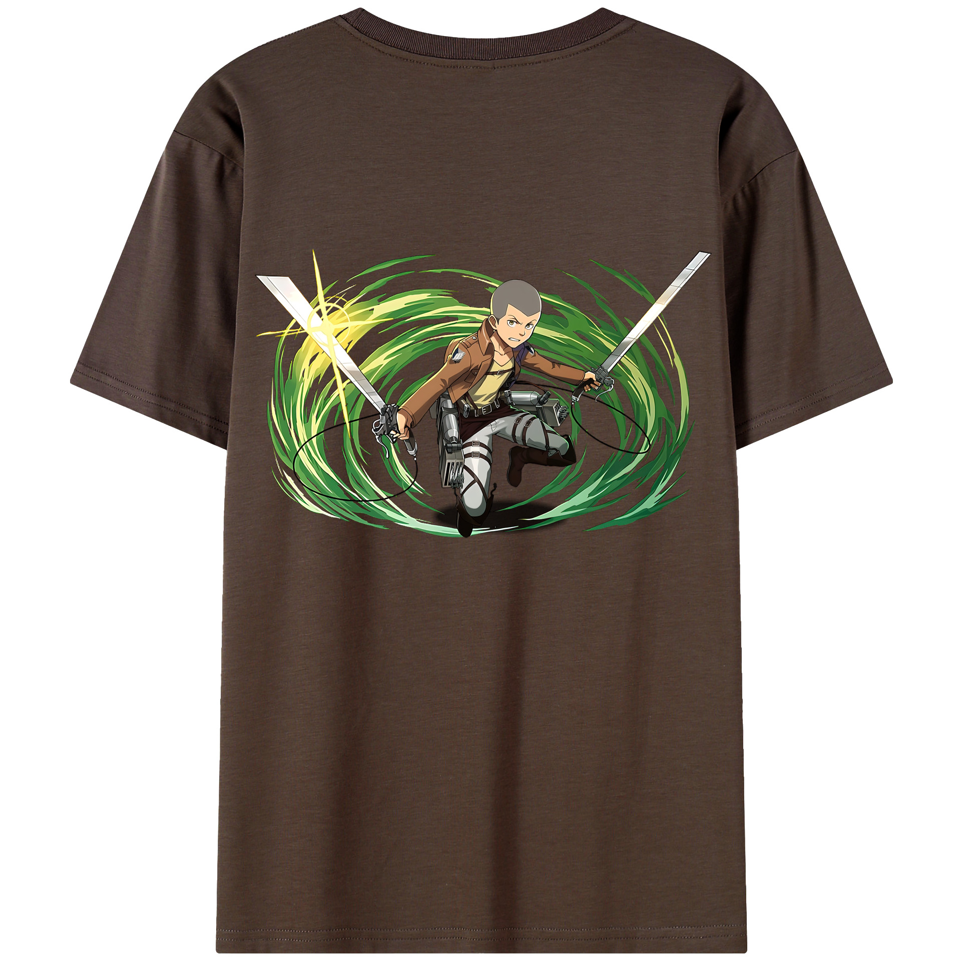 （画像用） 進撃の巨人 コニー·スプリンガー Attack on Titan Connie Springer 綿100％半袖Tシャツ（背面プリント）