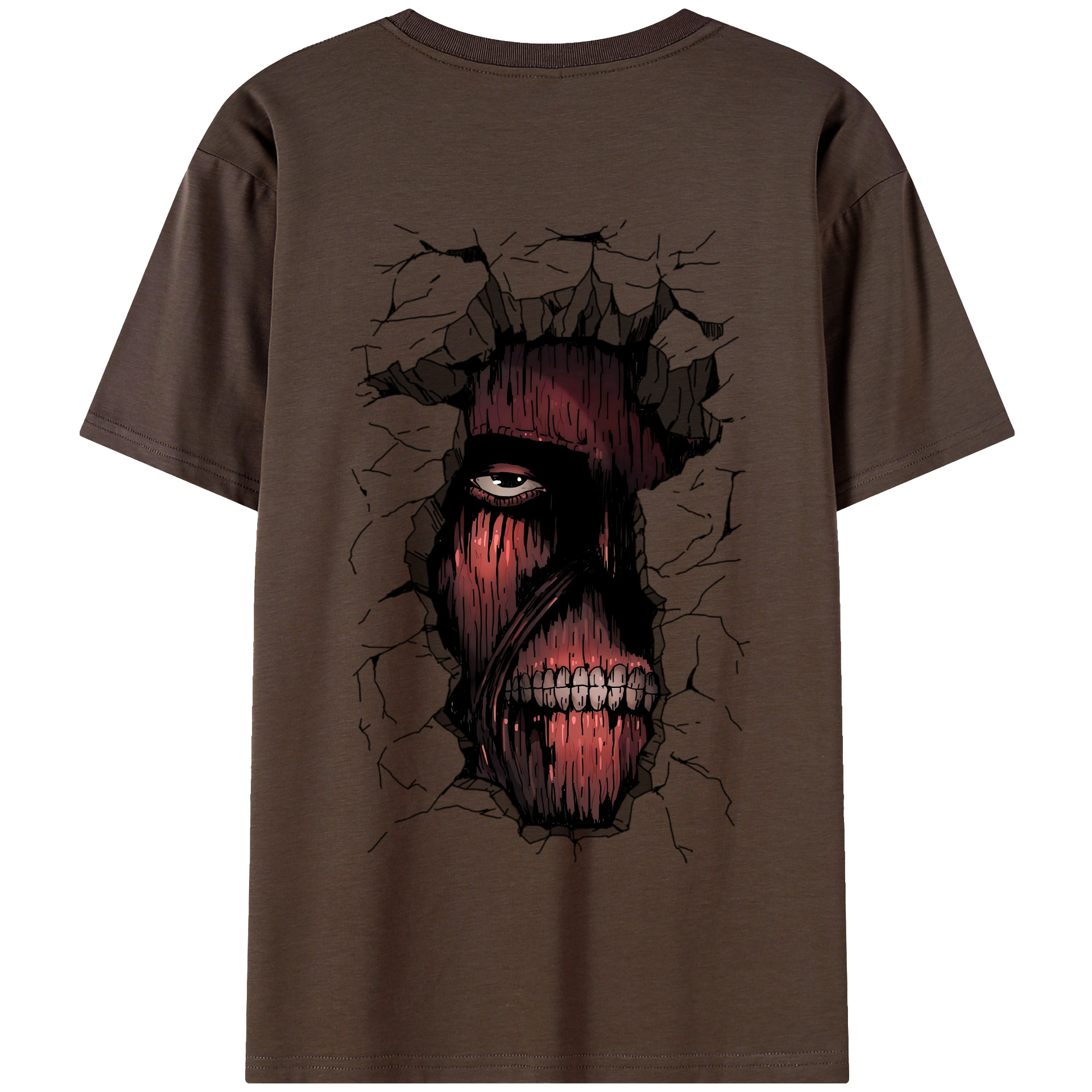 （画像用） 進撃の巨人 Attack on Titan 綿100％半袖Tシャツ（背面プリント）