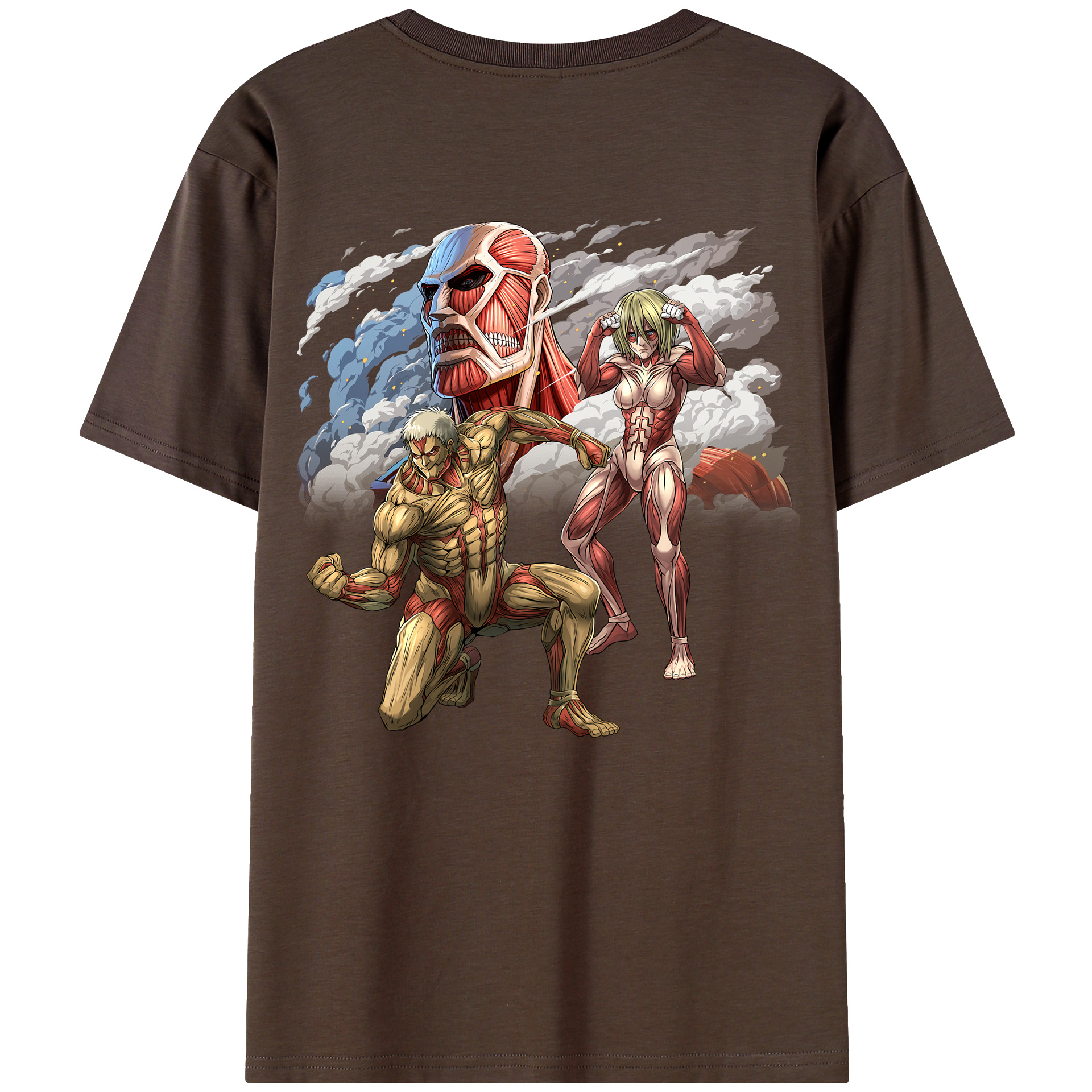 （画像用） 進撃の巨人 Attack on Titan 綿100％半袖Tシャツ（背面プリント）