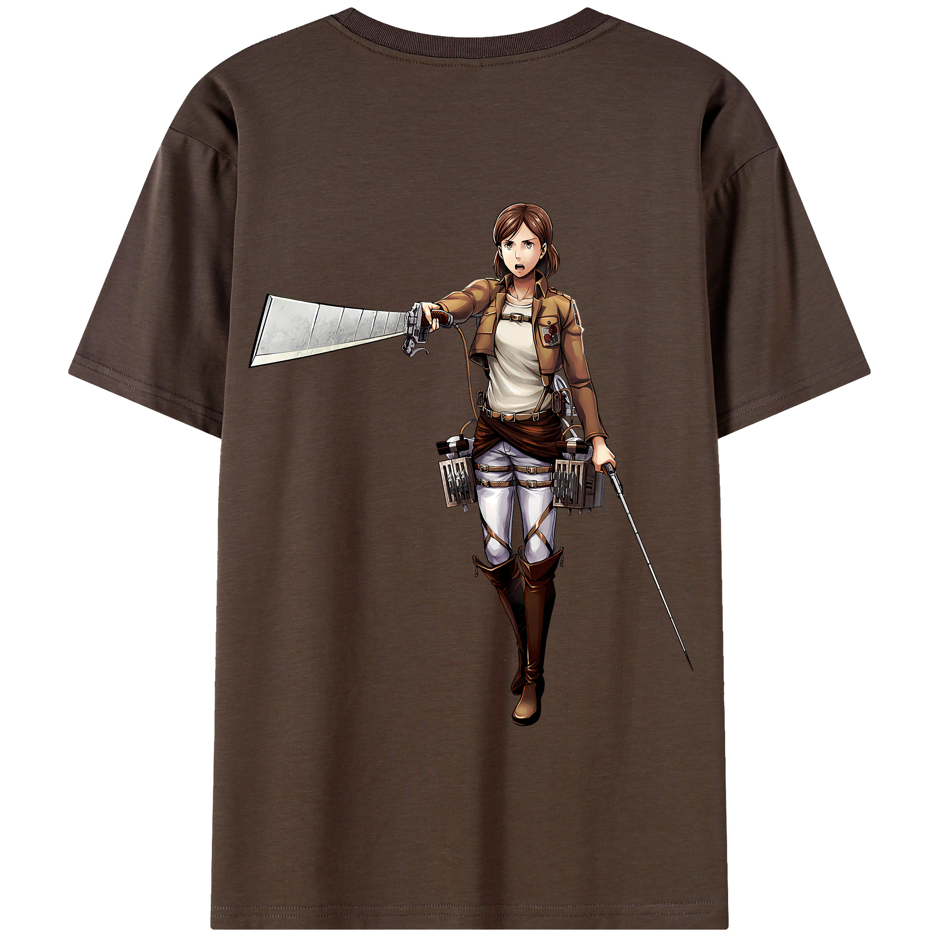 （画像用） 進撃の巨人 Attack on Titan 綿100％半袖Tシャツ（背面プリント）