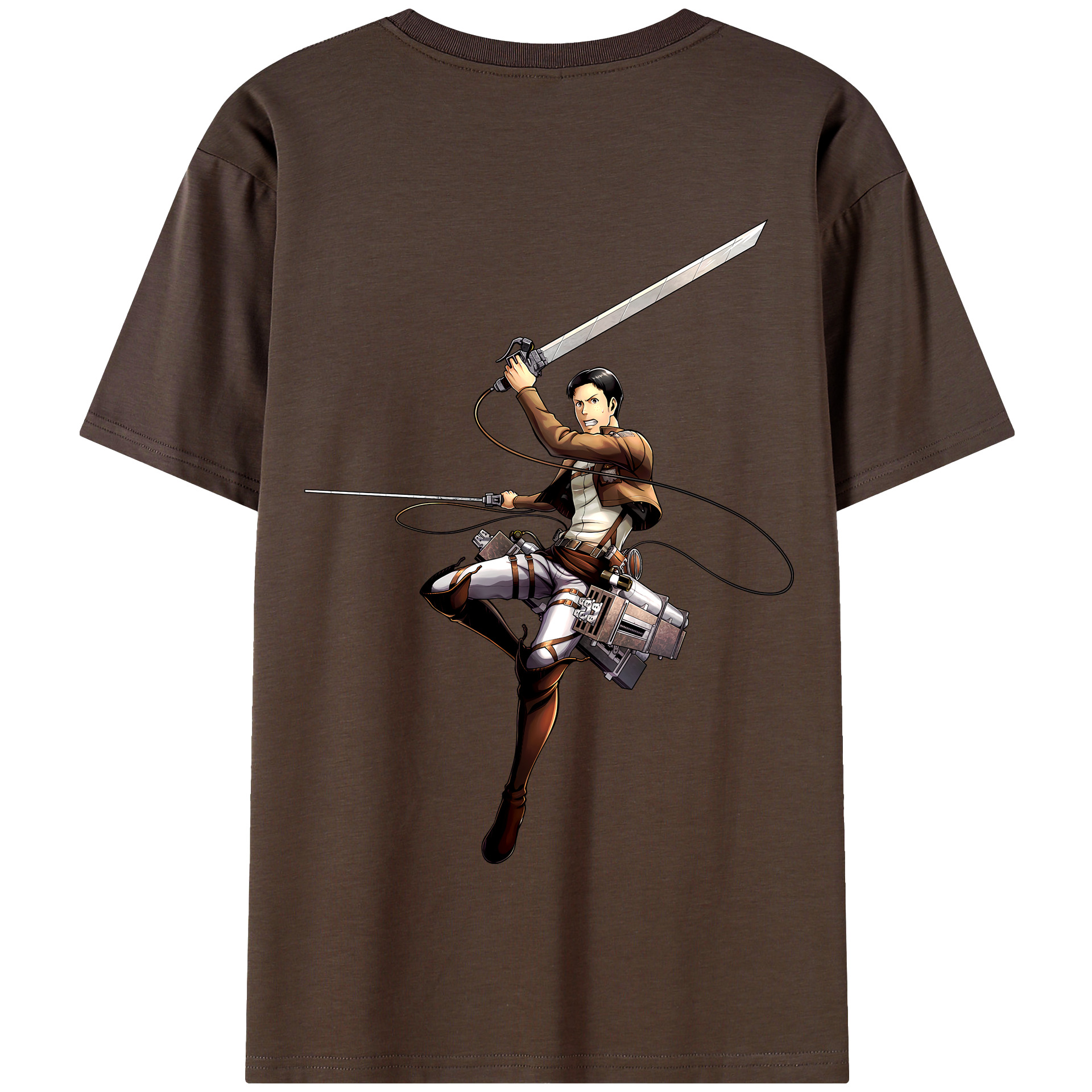 （画像用） 進撃の巨人 Attack on Titan 綿100％半袖Tシャツ（背面プリント）
