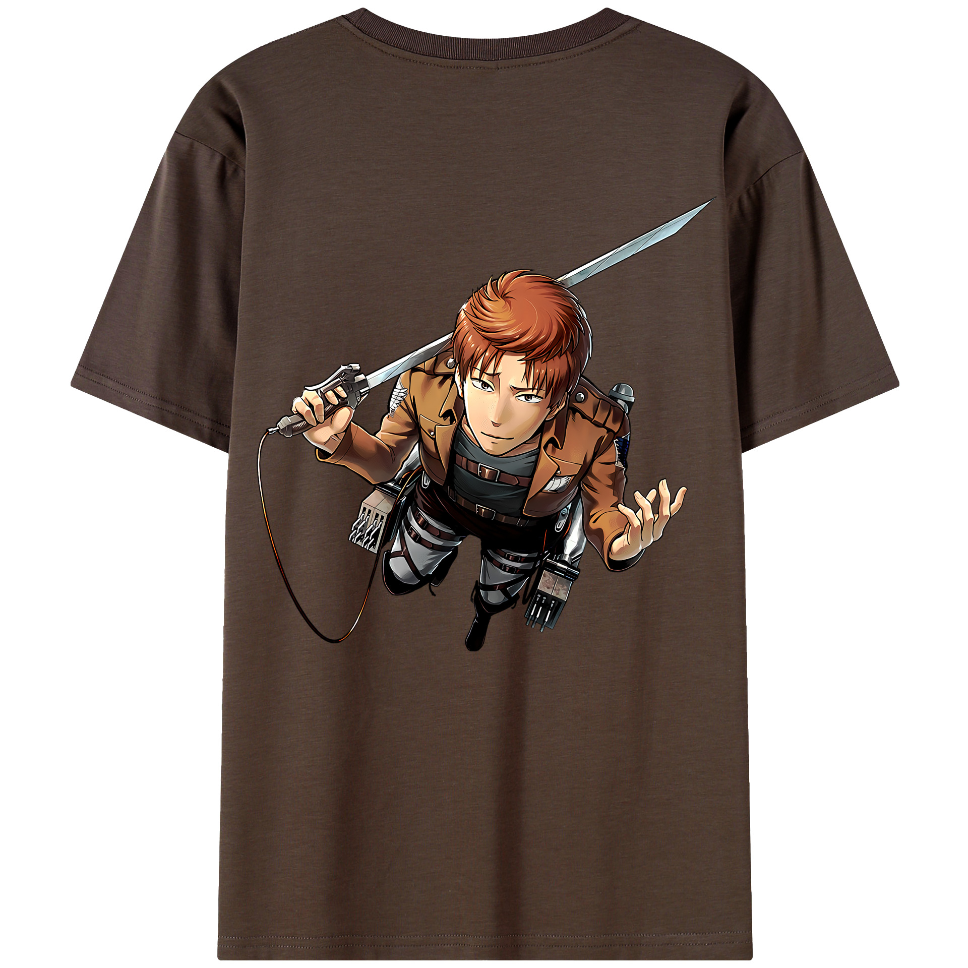 （画像用） 進撃の巨人 Attack on Titan 綿100％半袖Tシャツ（背面プリント）