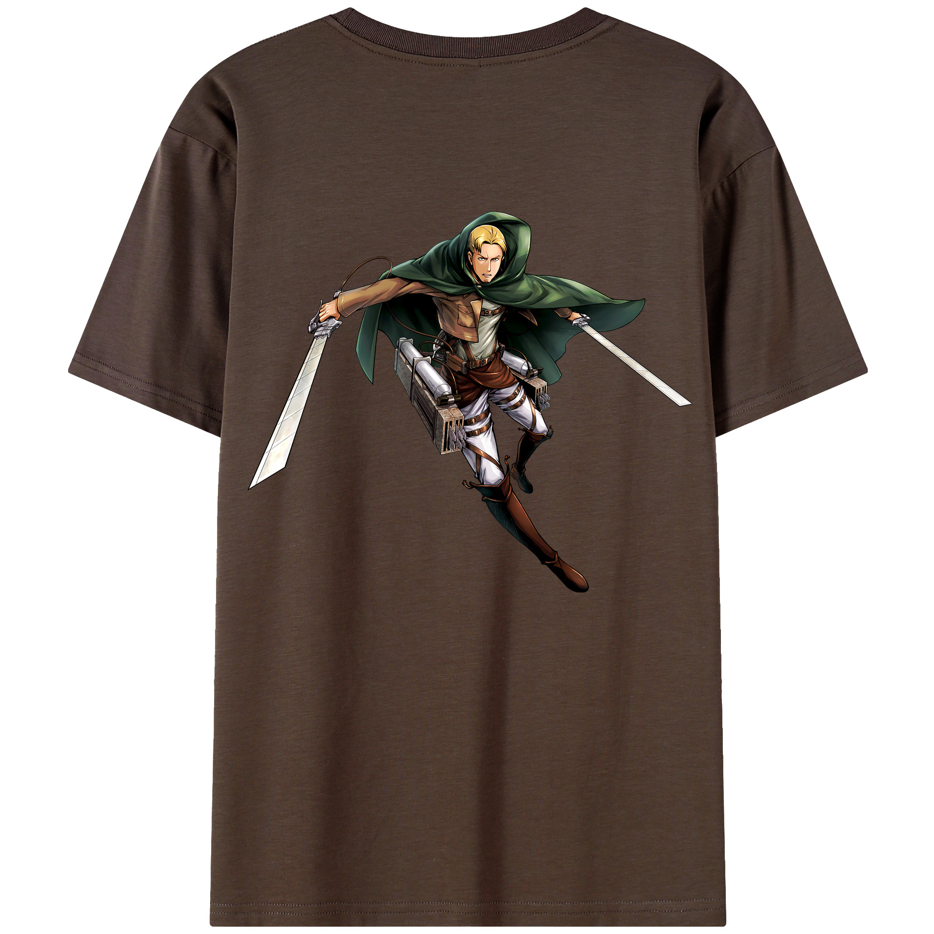 （画像用） 進撃の巨人 Attack on Titan 綿100％半袖Tシャツ（背面プリント）
