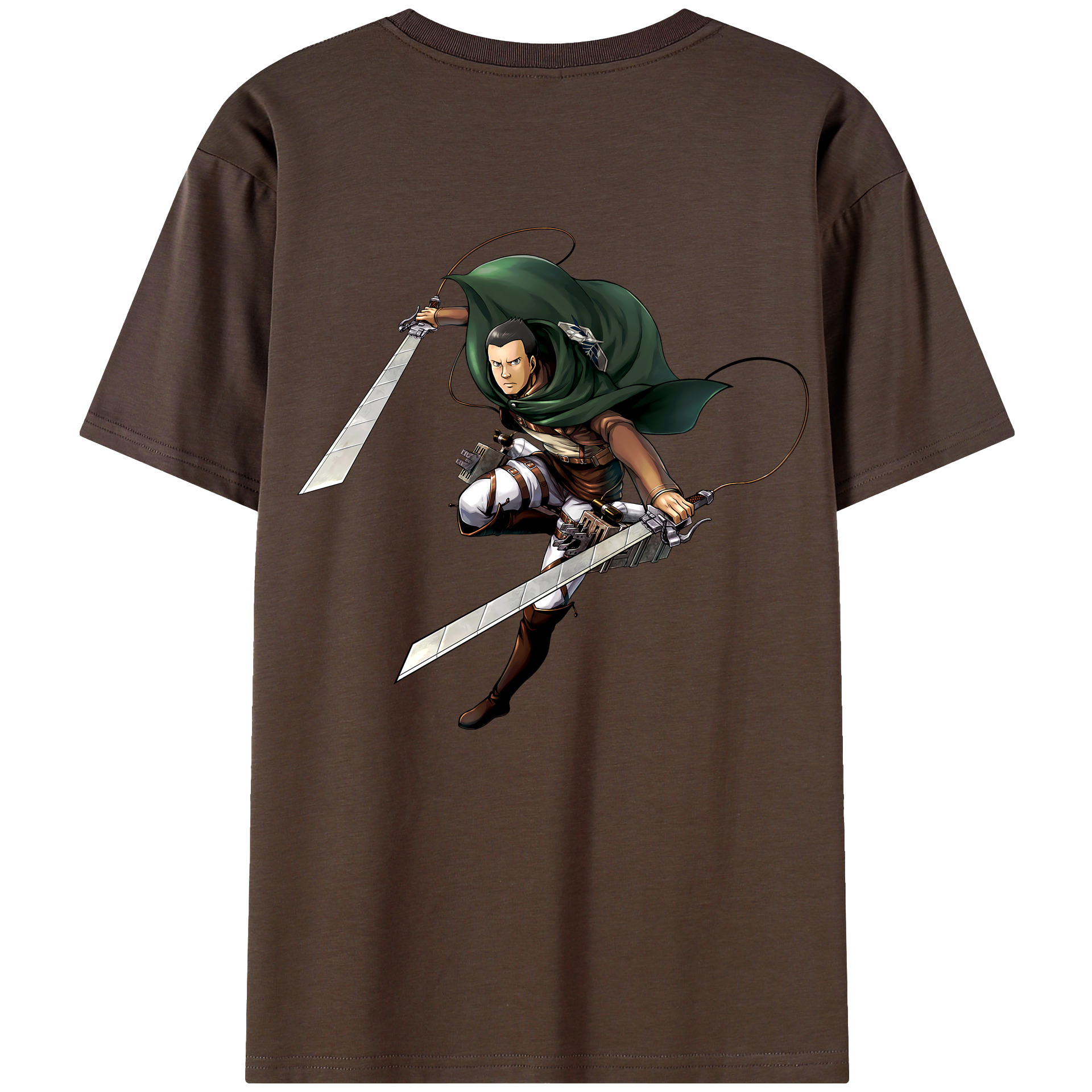 （画像用） 進撃の巨人 Attack on Titan 綿100％半袖Tシャツ（背面プリント）