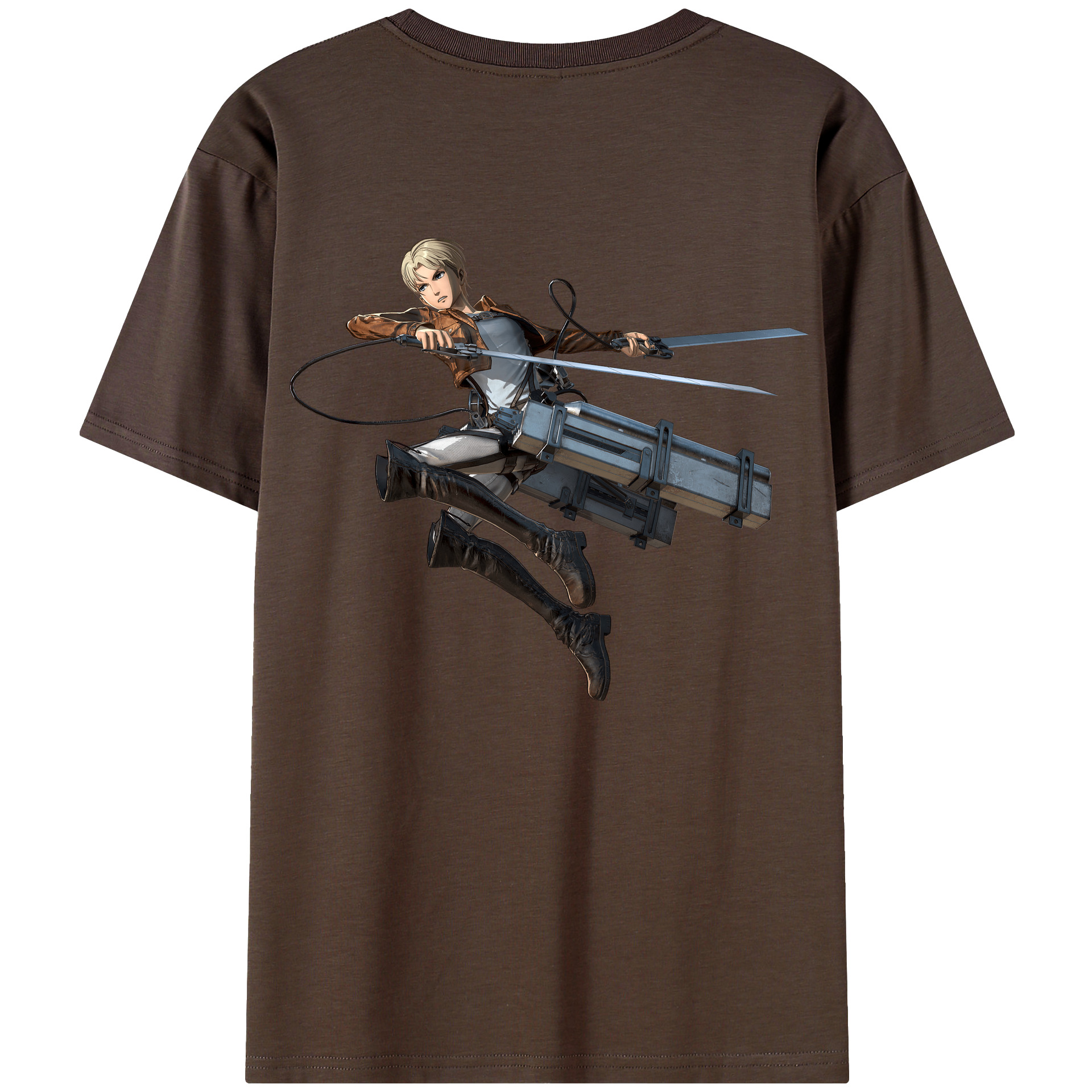 （画像用） 進撃の巨人 Attack on Titan 綿100％半袖Tシャツ（背面プリント）