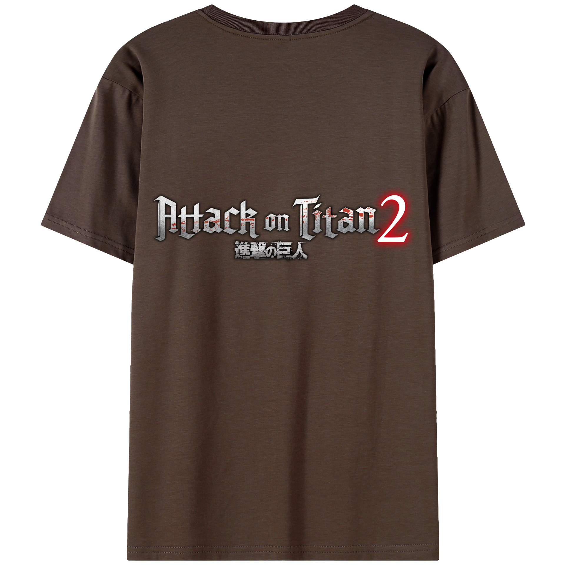 （画像用） 進撃の巨人 Attack on Titan 綿100％半袖Tシャツ（背面プリント）