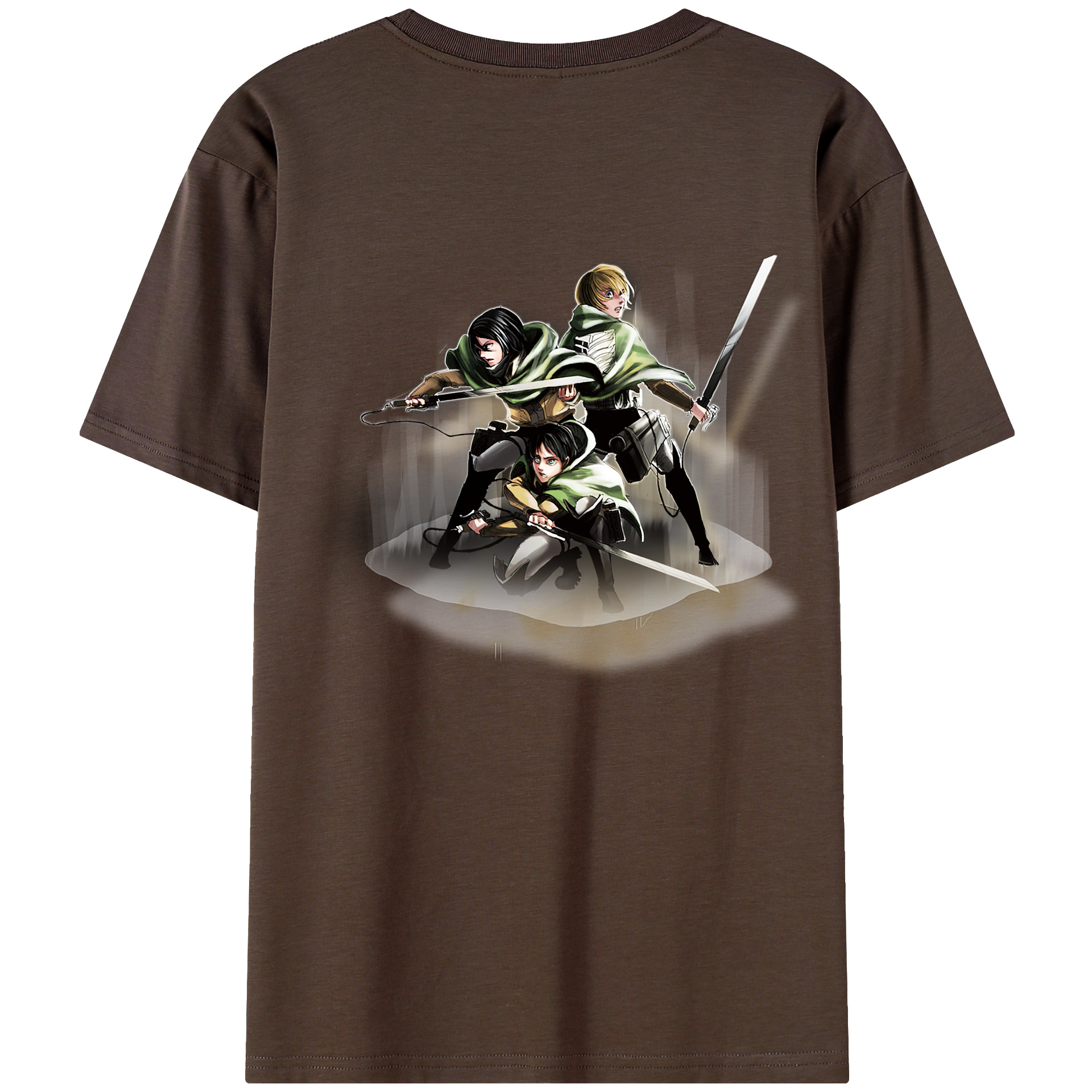 （画像用） 進撃の巨人 Attack on Titan 綿100％半袖Tシャツ（背面プリント）
