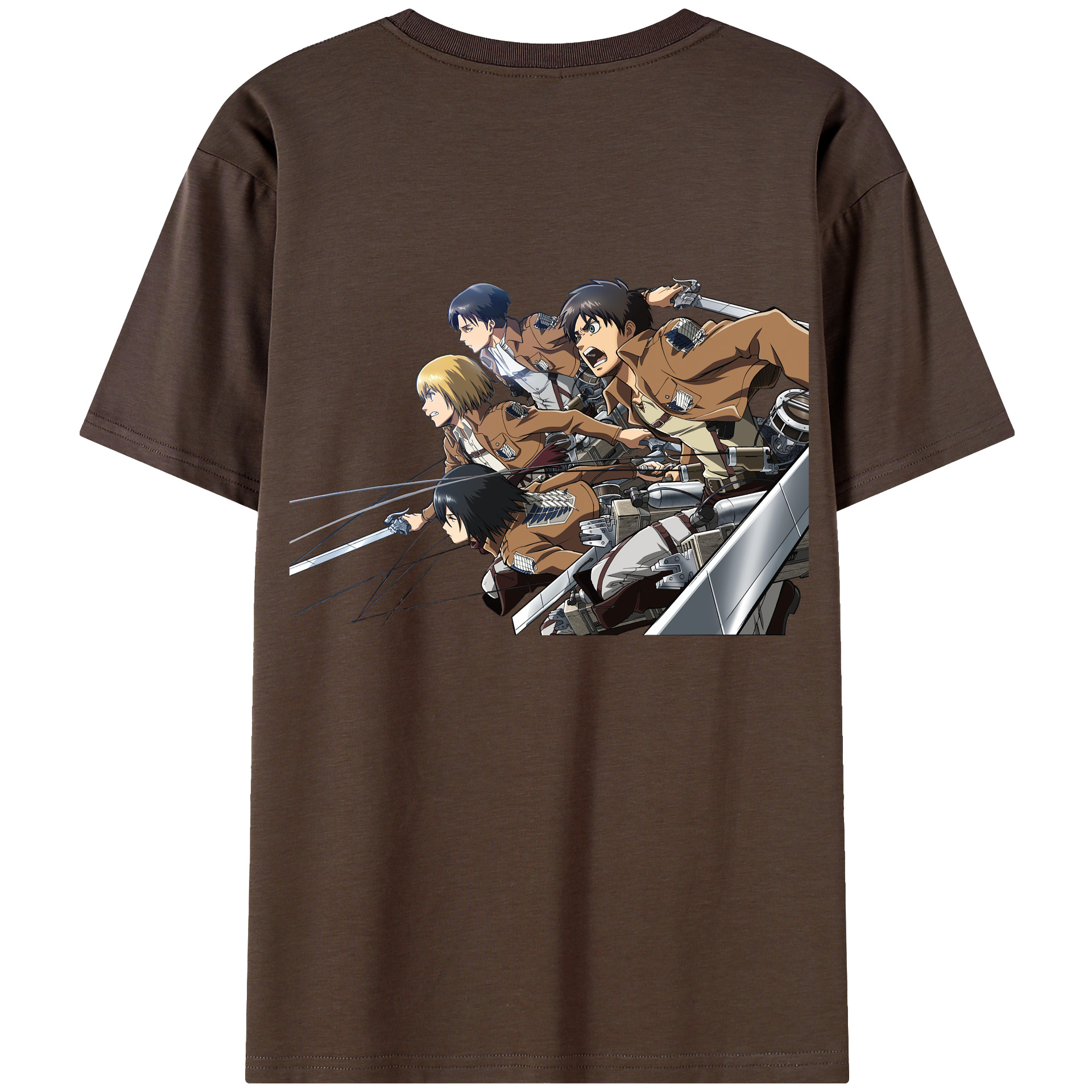 （画像用） 進撃の巨人 Attack on Titan 綿100％半袖Tシャツ（背面プリント）