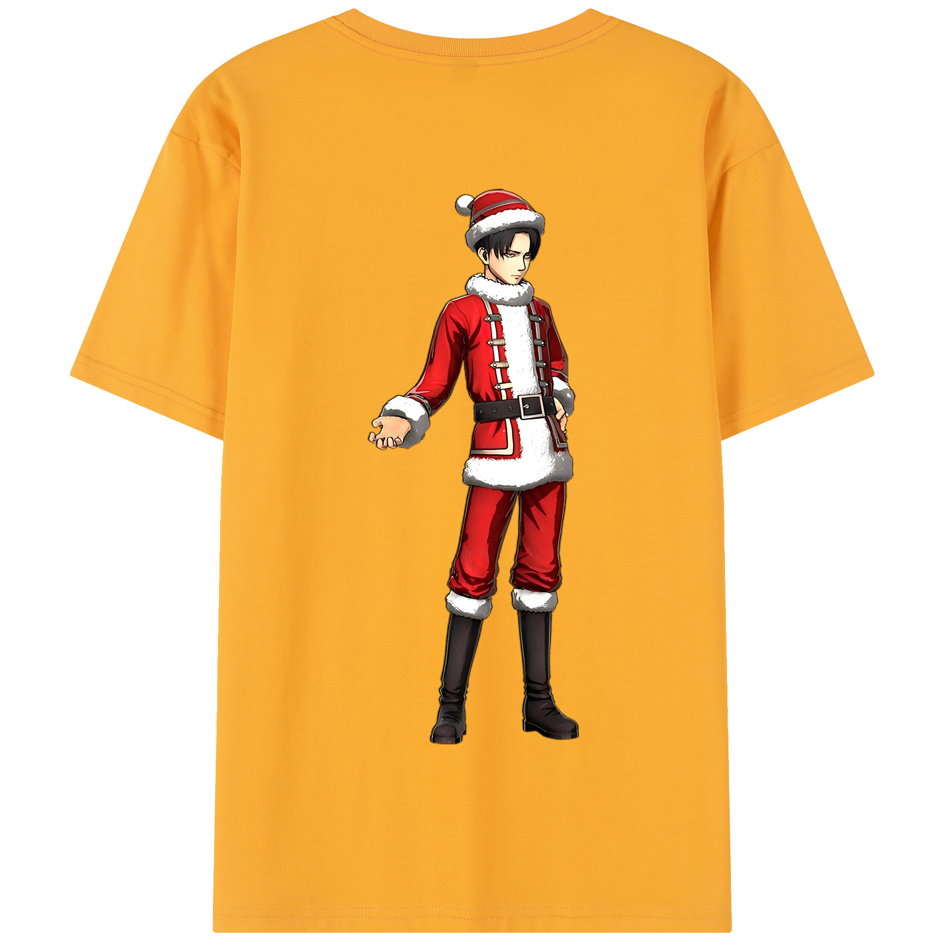 （画像用） 進撃の巨人 リヴァイ·アッカーマン Attack on Titan Levi Ackerman 綿100％半袖Tシャツ（背面プリント）