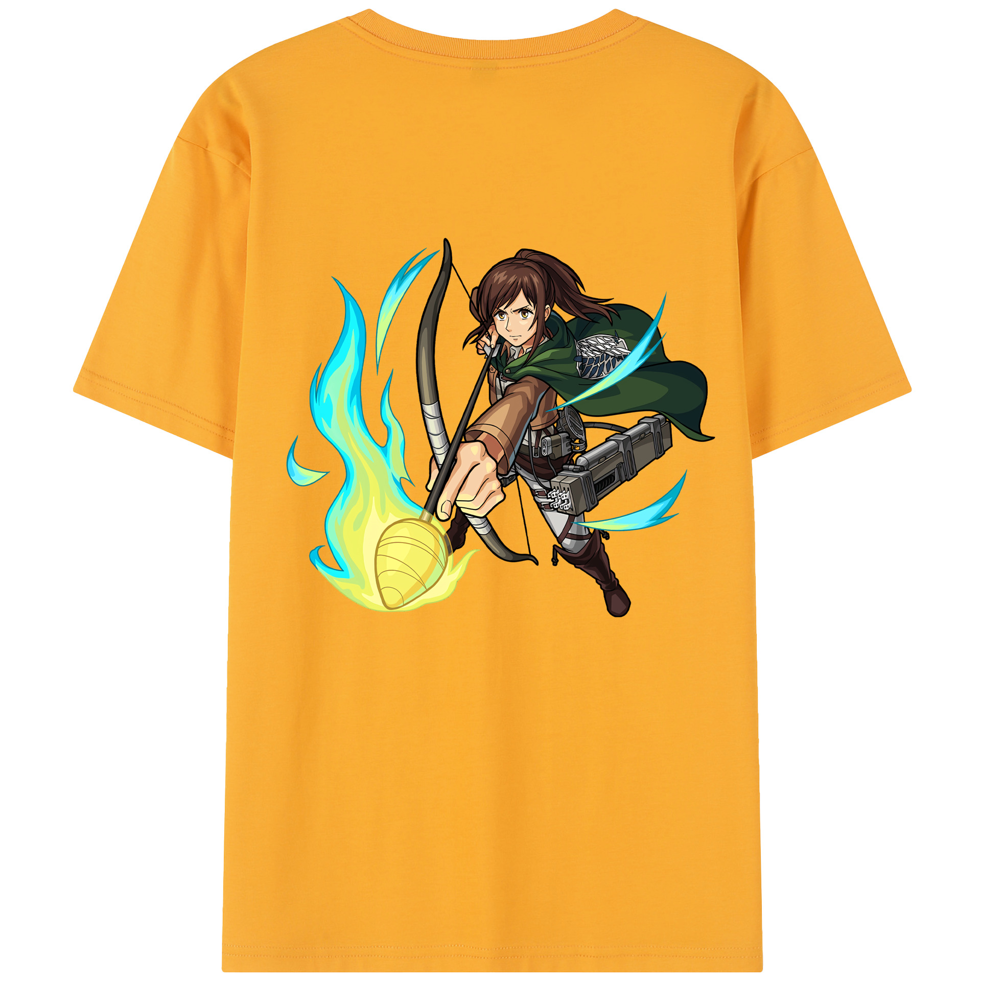 （画像用） 進撃の巨人 サシャ·ブラウス Attack on Titan Sasha Blaus 綿100％半袖Tシャツ（背面プリント）