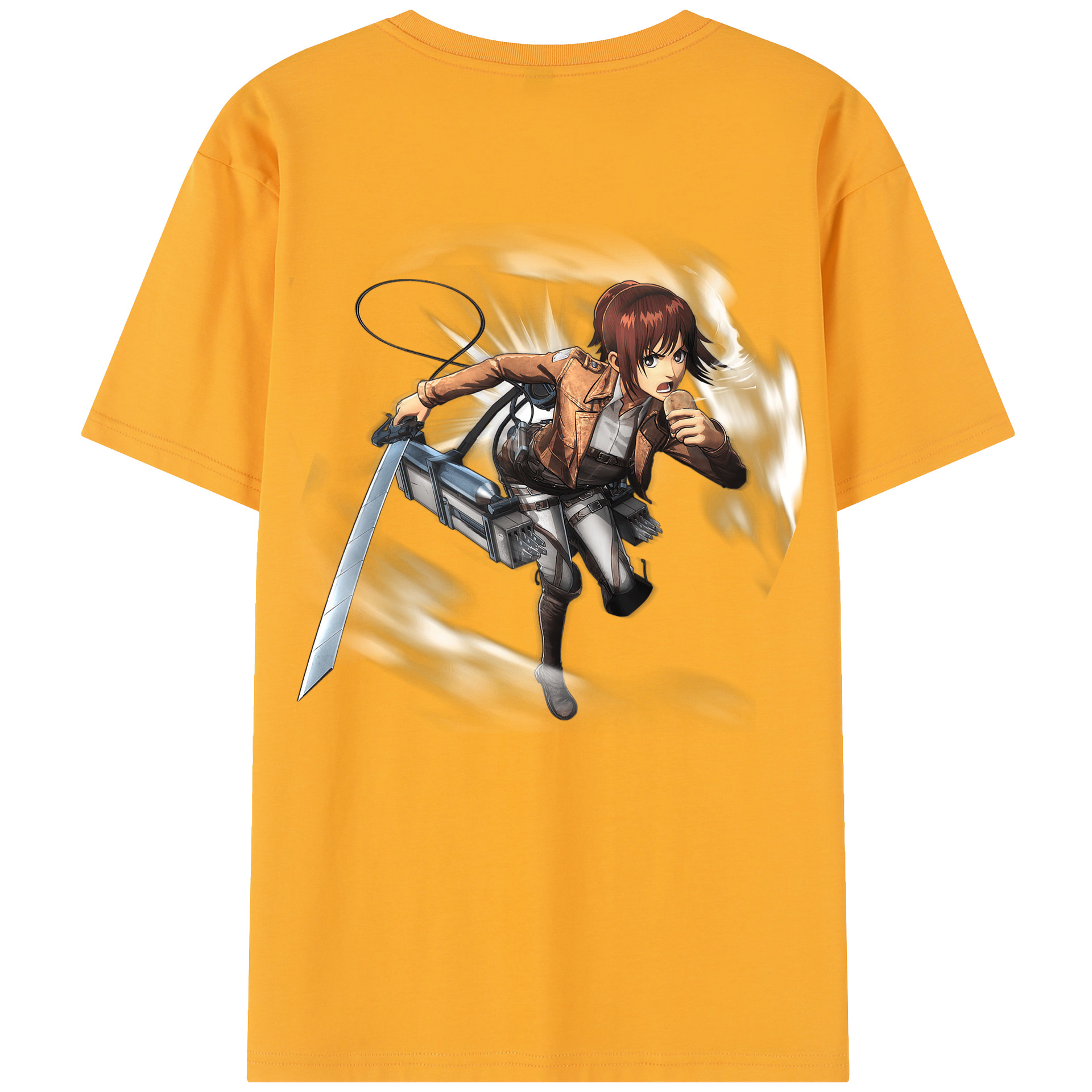 （画像用） 進撃の巨人 サシャ·ブラウス Attack on Titan Sasha Blaus 綿100％半袖Tシャツ（背面プリント）
