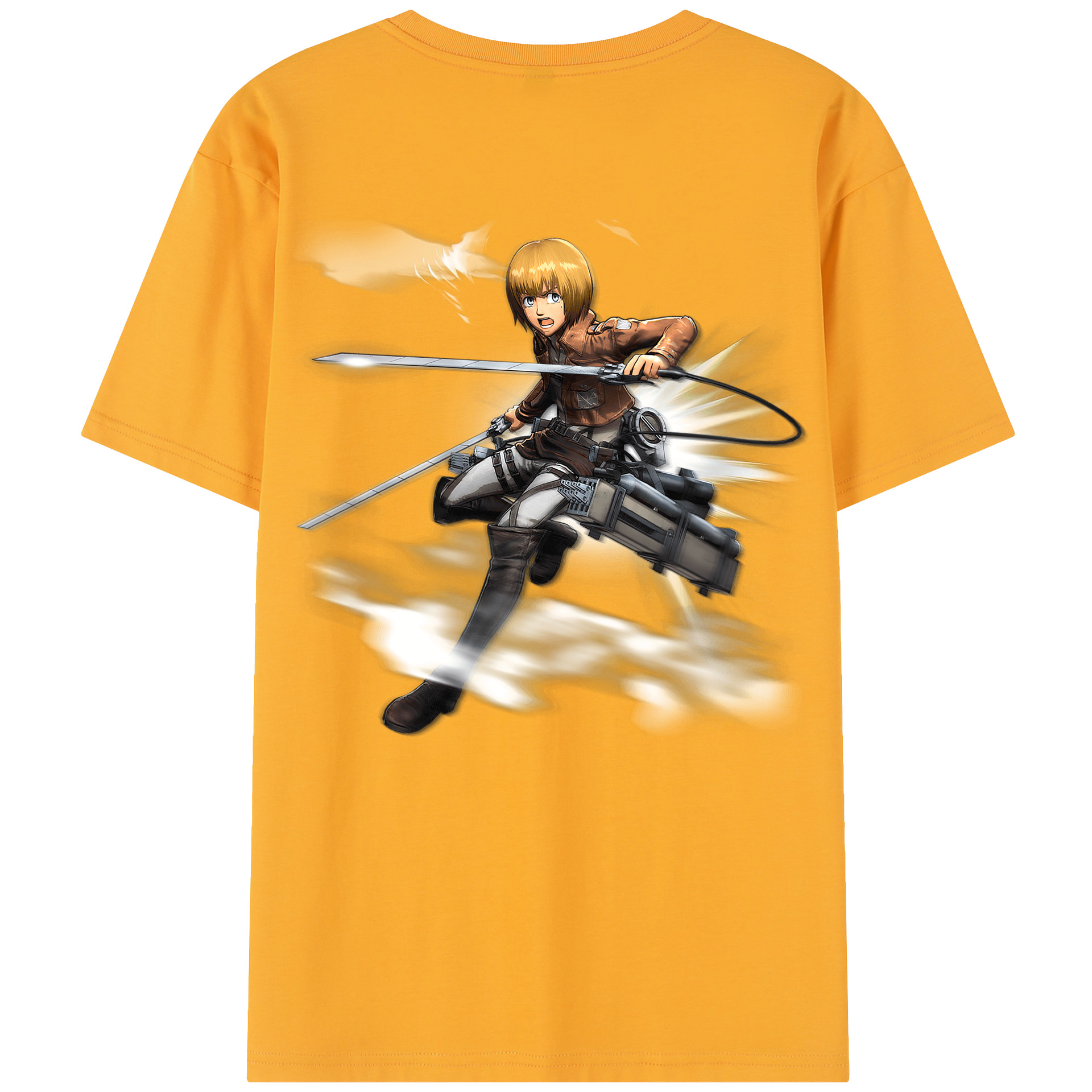 （画像用） 進撃の巨人 アルミン·アルレルト Attack on Titan Armin Arlert 綿100％半袖Tシャツ（背面プリント）