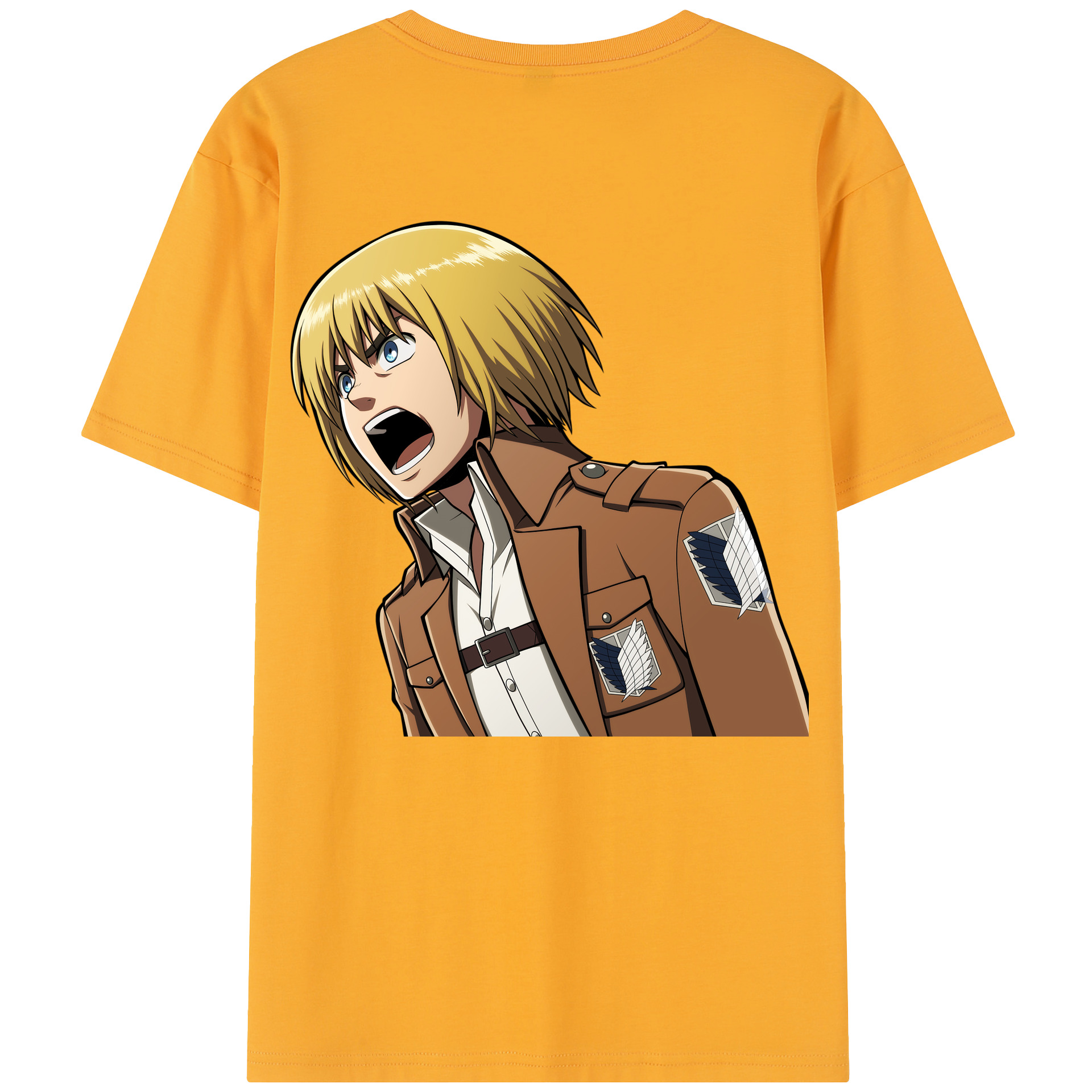 （画像用） 進撃の巨人 アルミン·アルレルト Attack on Titan Armin Arlert 綿100％半袖Tシャツ（背面プリント）