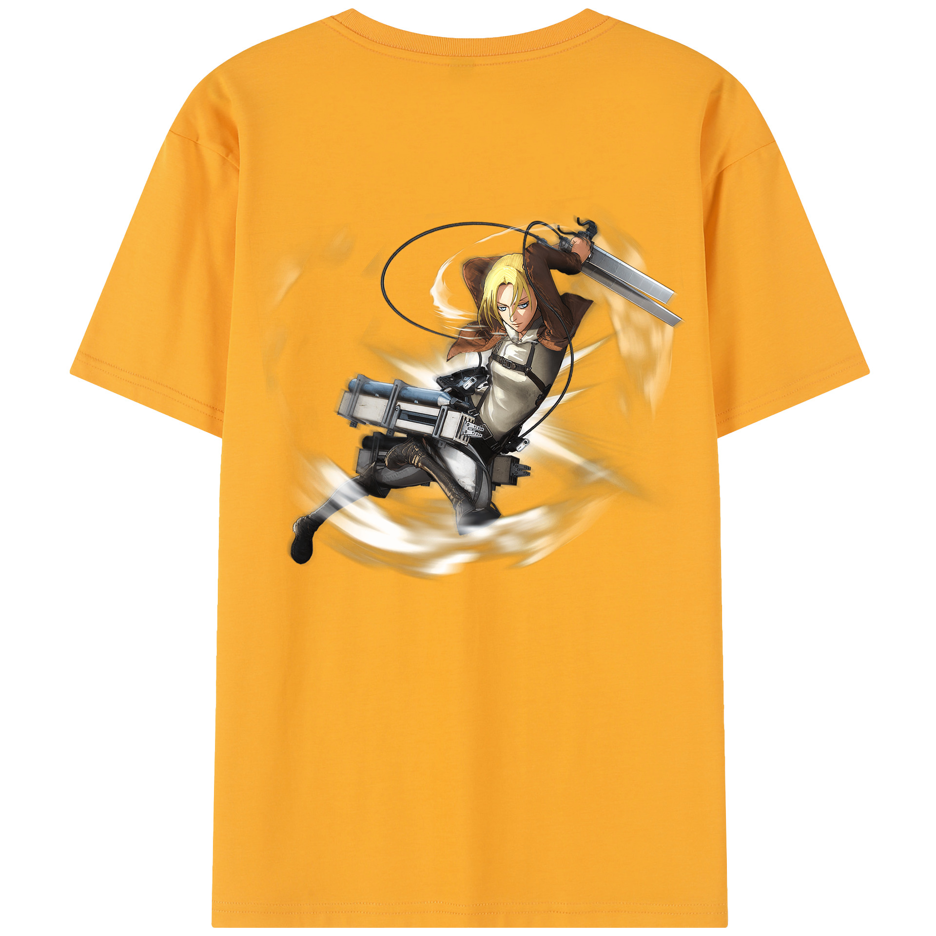 （画像用） 進撃の巨人 アニ・レオンハート Attack on Titan Annie Leonhart 綿100％半袖Tシャツ（背面プリント）
