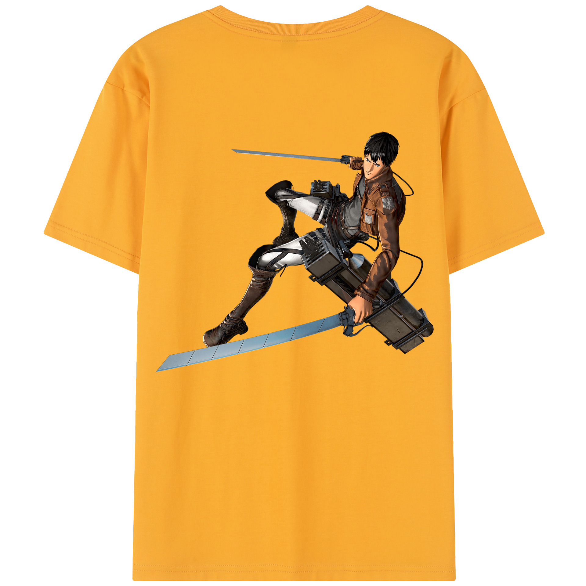 （画像用） 進撃の巨人 ベルトルト・フーバー Attack on Titan Bertholdt Hoover 綿100％半袖Tシャツ（背面プリント）