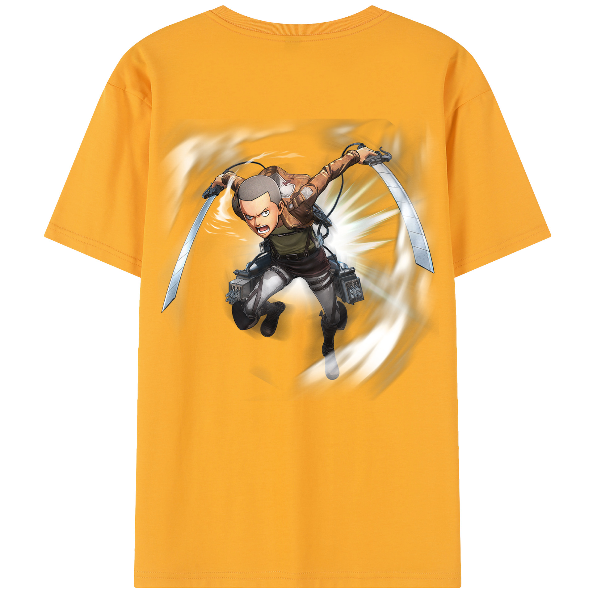 （画像用） 進撃の巨人 コニー·スプリンガー Attack on Titan Connie Springer 綿100％半袖Tシャツ（背面プリント）