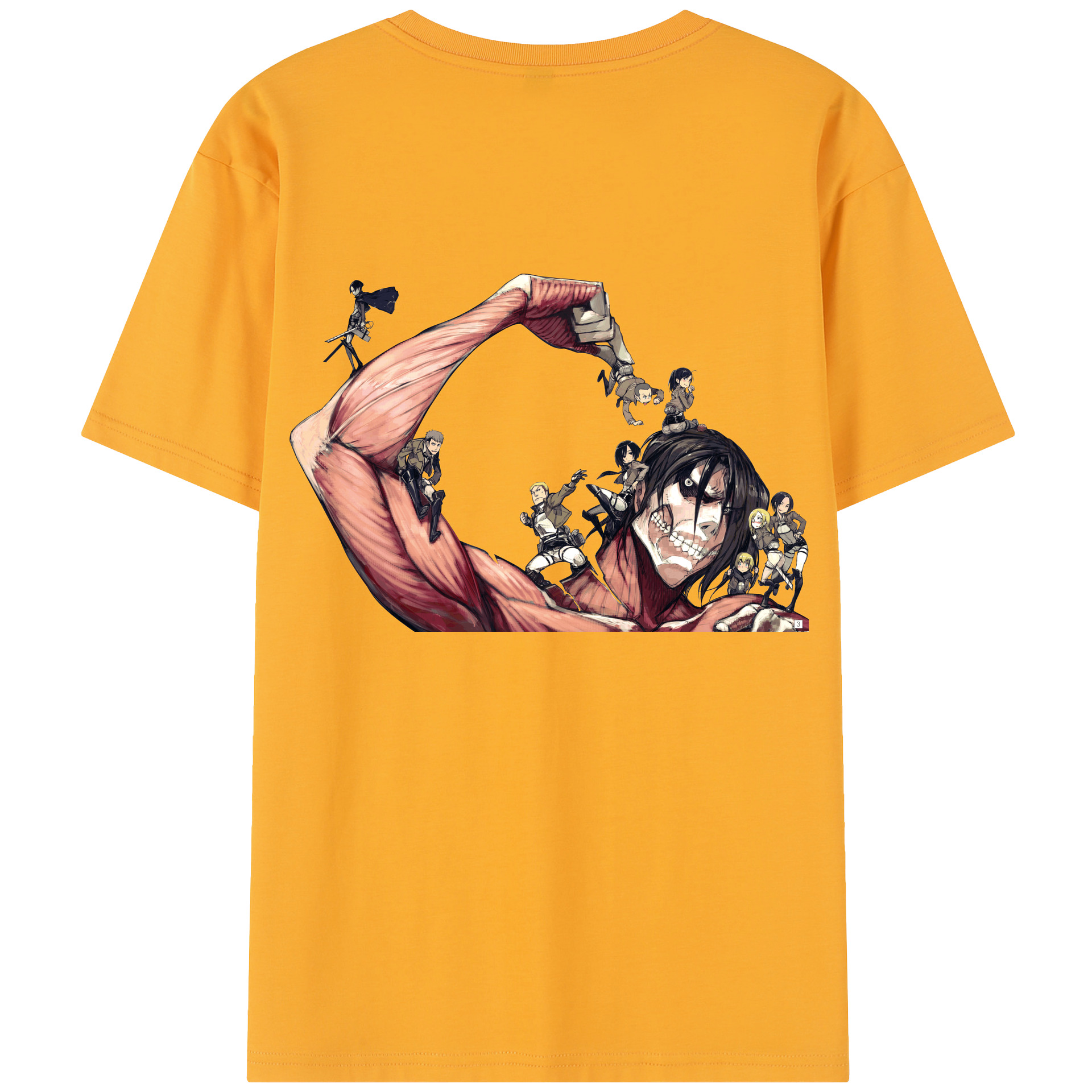 （画像用） 進撃の巨人 Attack on Titan 綿100％半袖Tシャツ（背面プリント）