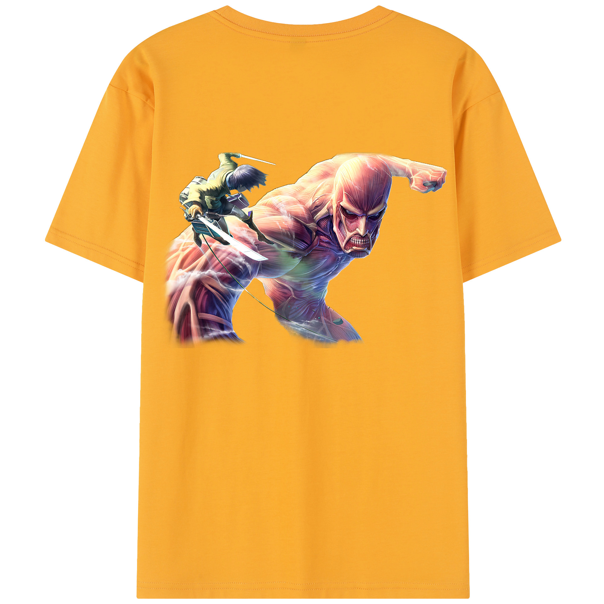 （画像用） 進撃の巨人 Attack on Titan 綿100％半袖Tシャツ（背面プリント）
