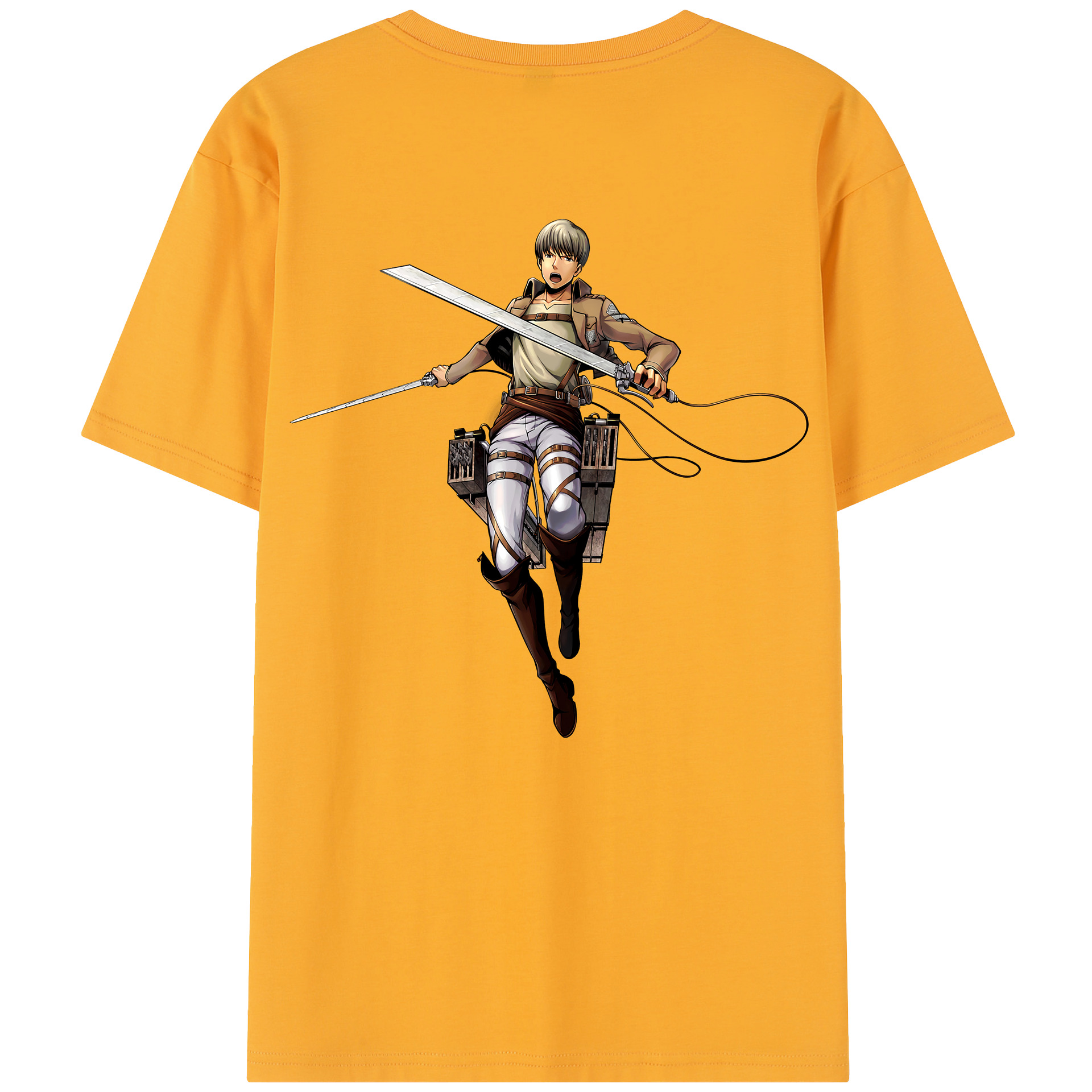 （画像用） 進撃の巨人 Attack on Titan 綿100％半袖Tシャツ（背面プリント）