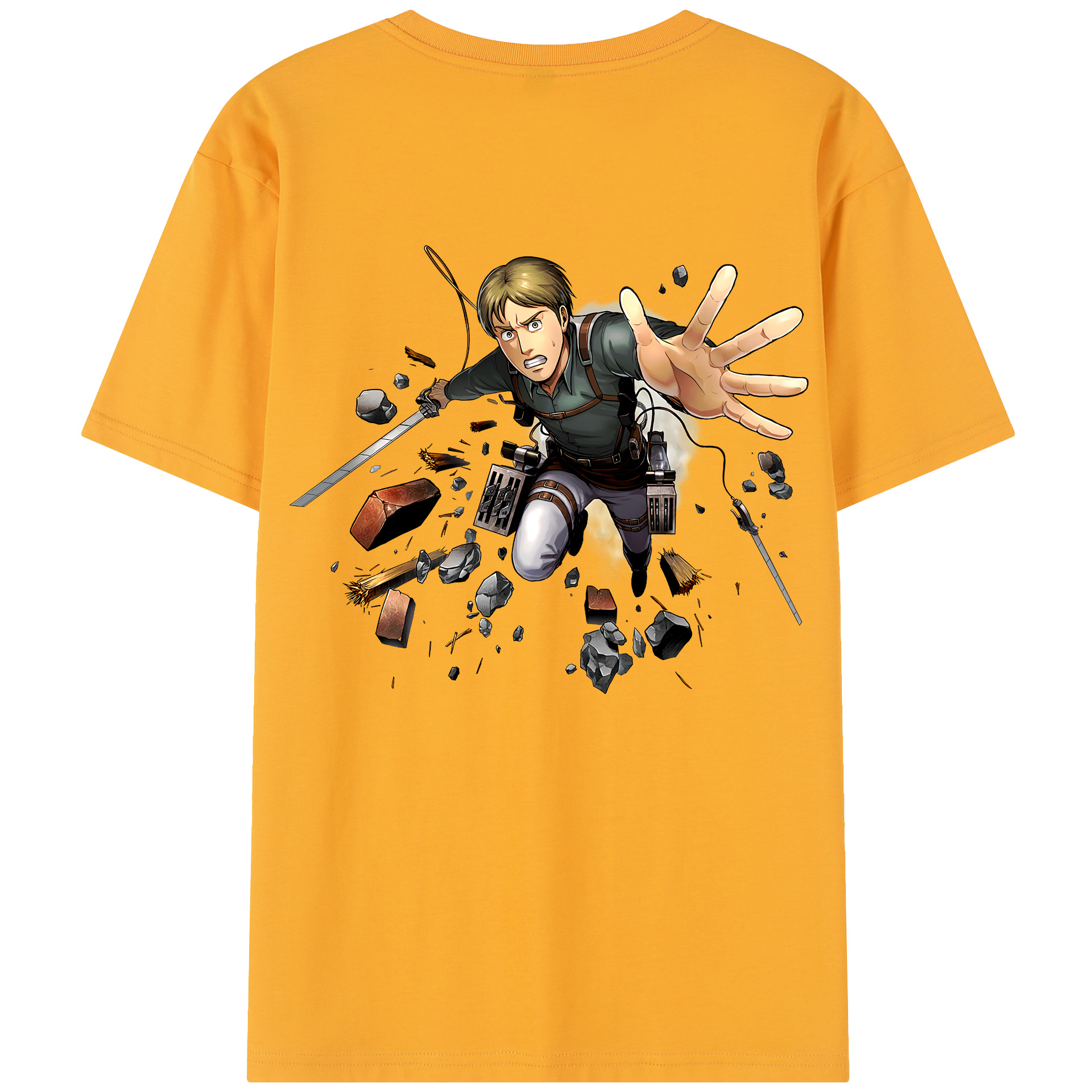 （画像用） 進撃の巨人 Attack on Titan 綿100％半袖Tシャツ（背面プリント）