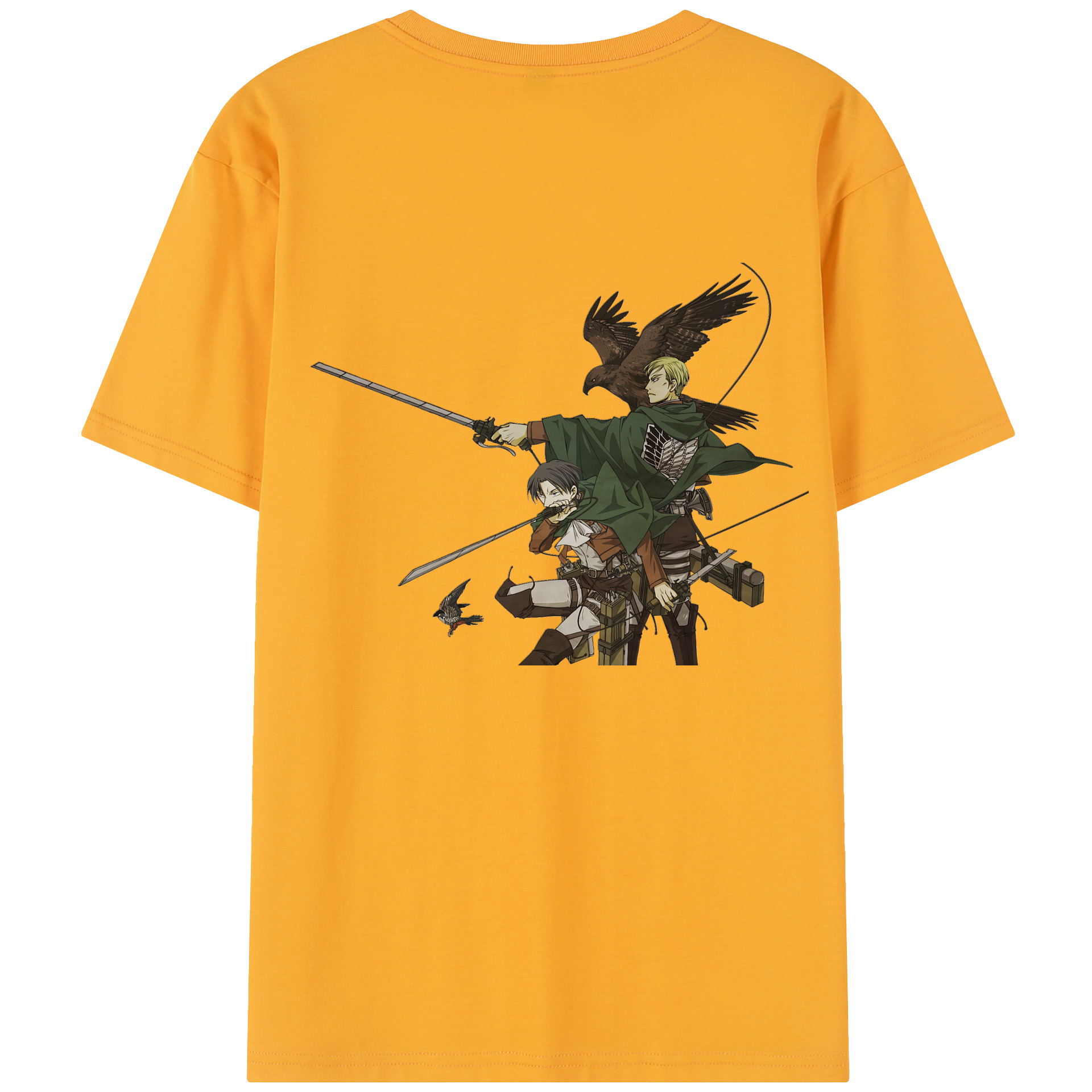 （画像用） 進撃の巨人 Attack on Titan 綿100％半袖Tシャツ（背面プリント）