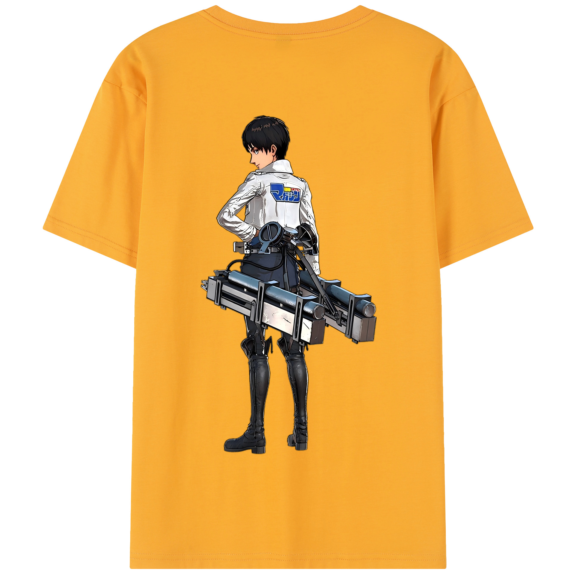 （画像用） 進撃の巨人 エレン･イェーガー Attack on Titan Eren Jäger 綿100％半袖Tシャツ（背面プリント）