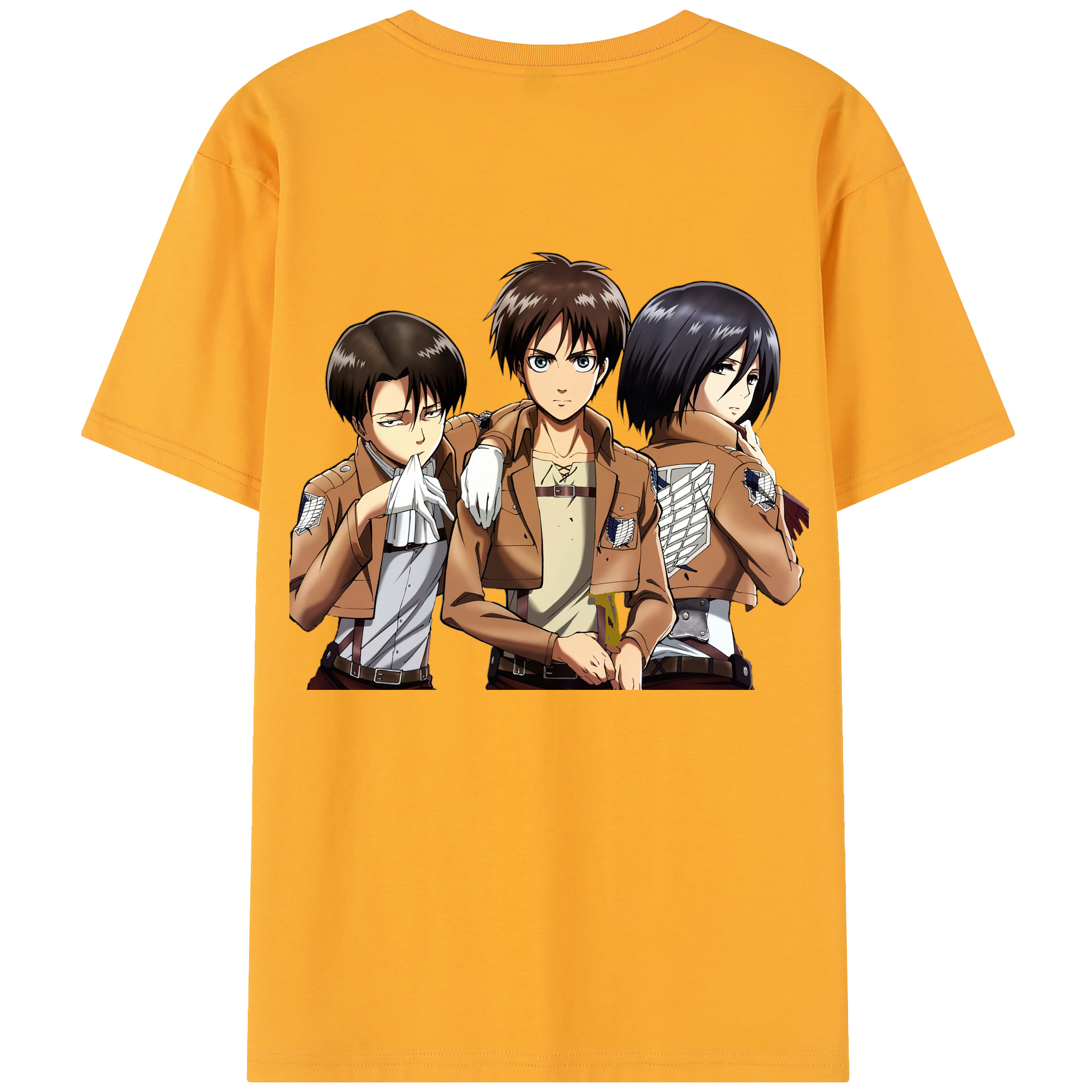 （画像用） 進撃の巨人 エレン･イェーガー Attack on Titan Eren Jäger 綿100％半袖Tシャツ（背面プリント）