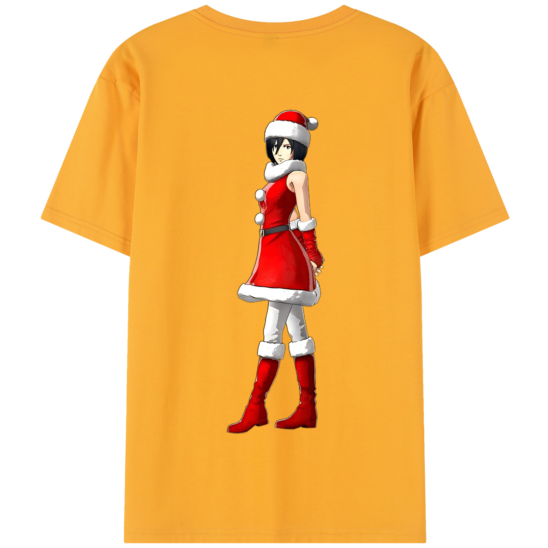 （画像用） 進撃の巨人 ミカサ·アッカーマン Attack on Titan Mikasa Ackerman 綿100％半袖Tシャツ（背面プリント）