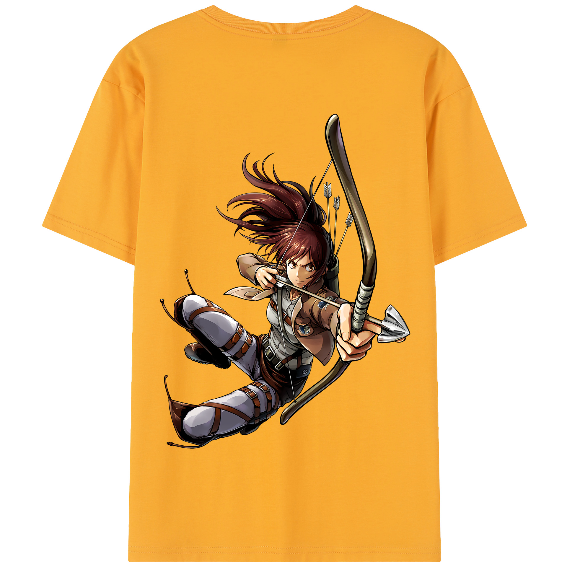 （画像用） 進撃の巨人 サシャ·ブラウス Attack on Titan Sasha Blaus 綿100％半袖Tシャツ（背面プリント）