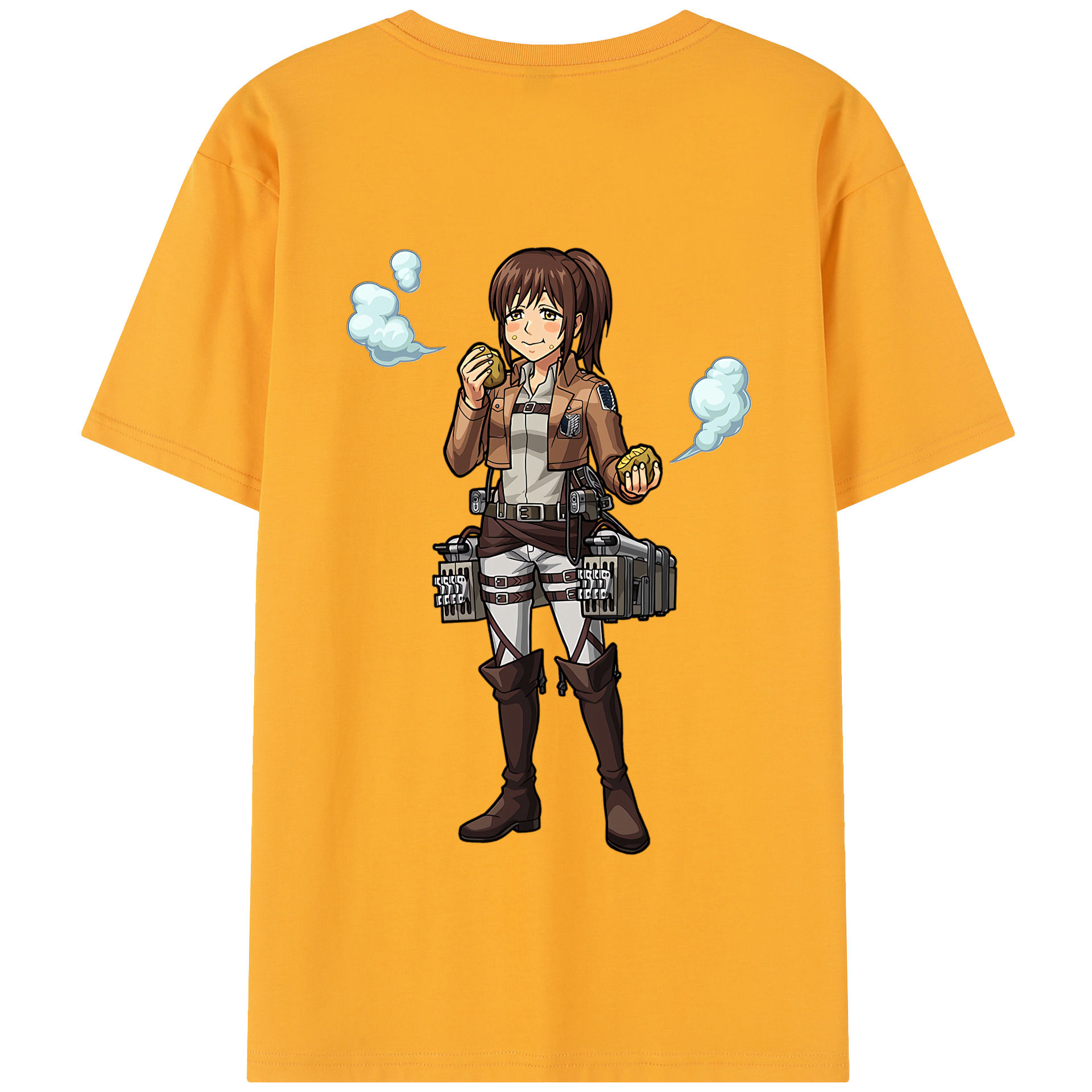 （画像用） 進撃の巨人 サシャ·ブラウス Attack on Titan Sasha Blaus 綿100％半袖Tシャツ（背面プリント）