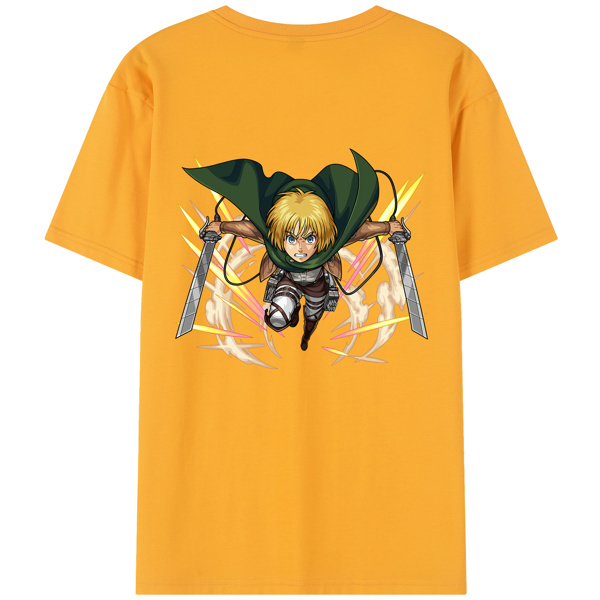 （画像用） 進撃の巨人 アルミン·アルレルト Attack on Titan Armin Arlert 綿100％半袖Tシャツ（背面プリント）