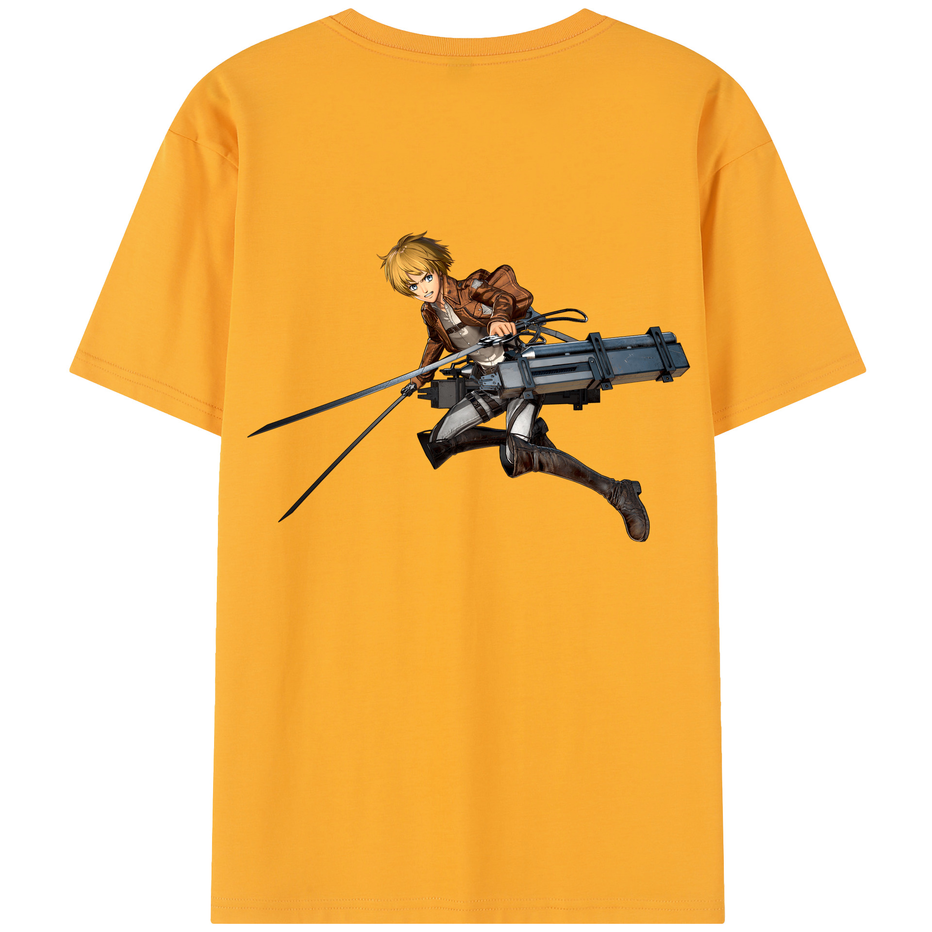 （画像用） 進撃の巨人 アルミン·アルレルト Attack on Titan Armin Arlert 綿100％半袖Tシャツ（背面プリント）