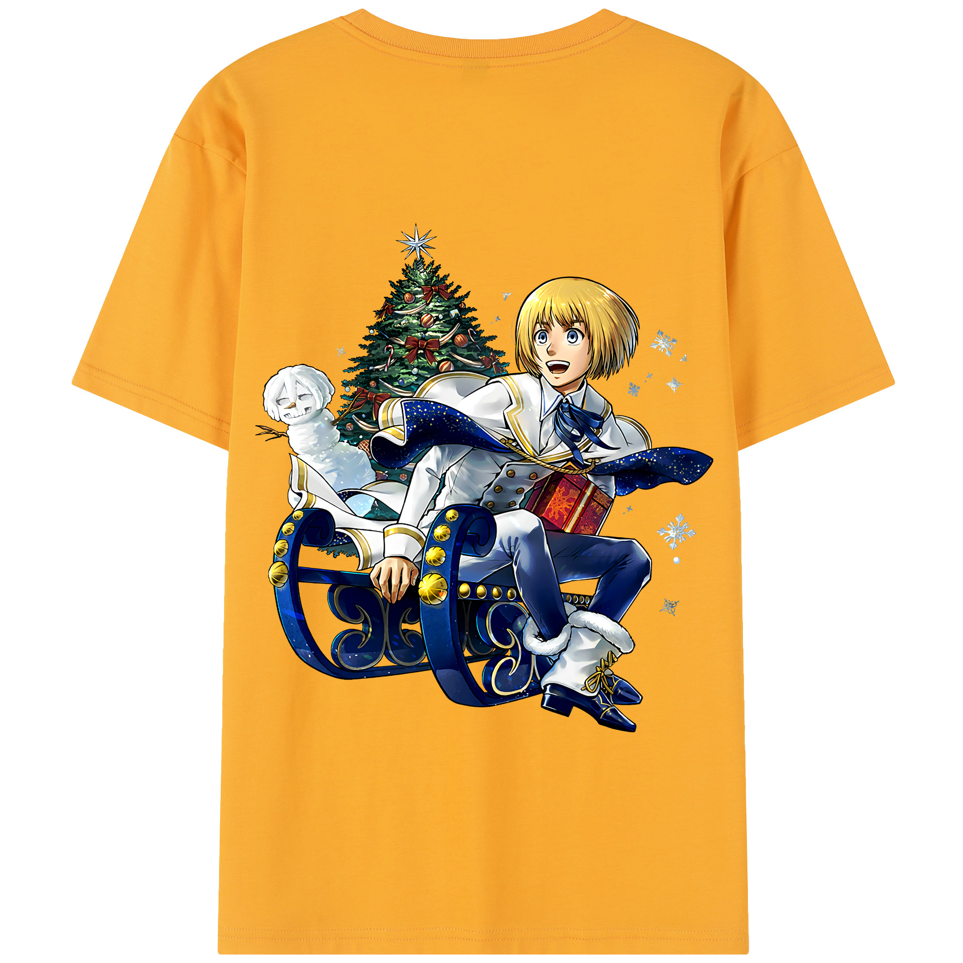 （画像用） 進撃の巨人 アルミン·アルレルト Attack on Titan Armin Arlert 綿100％半袖Tシャツ（背面プリント）