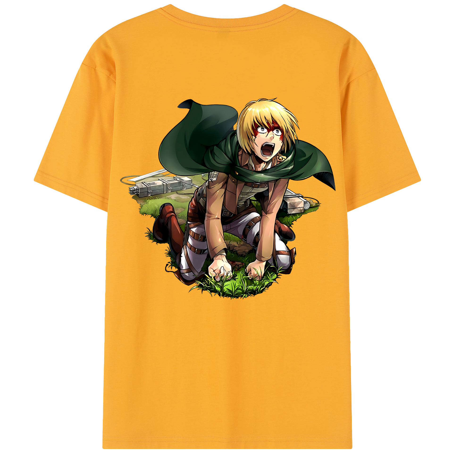 （画像用） 進撃の巨人 アルミン·アルレルト Attack on Titan Armin Arlert 綿100％半袖Tシャツ（背面プリント）