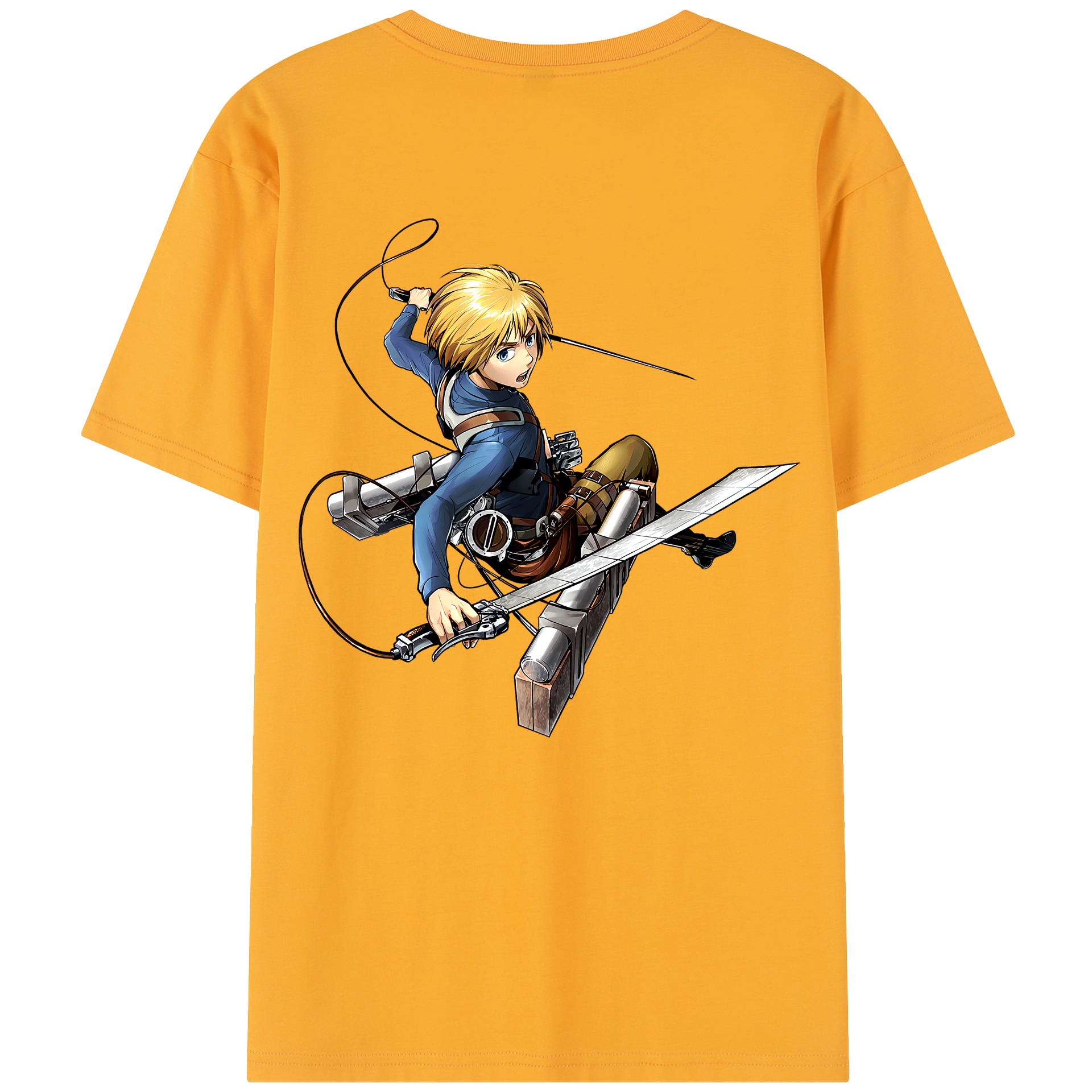 （画像用） 進撃の巨人 アルミン·アルレルト Attack on Titan Armin Arlert 綿100％半袖Tシャツ（背面プリント）