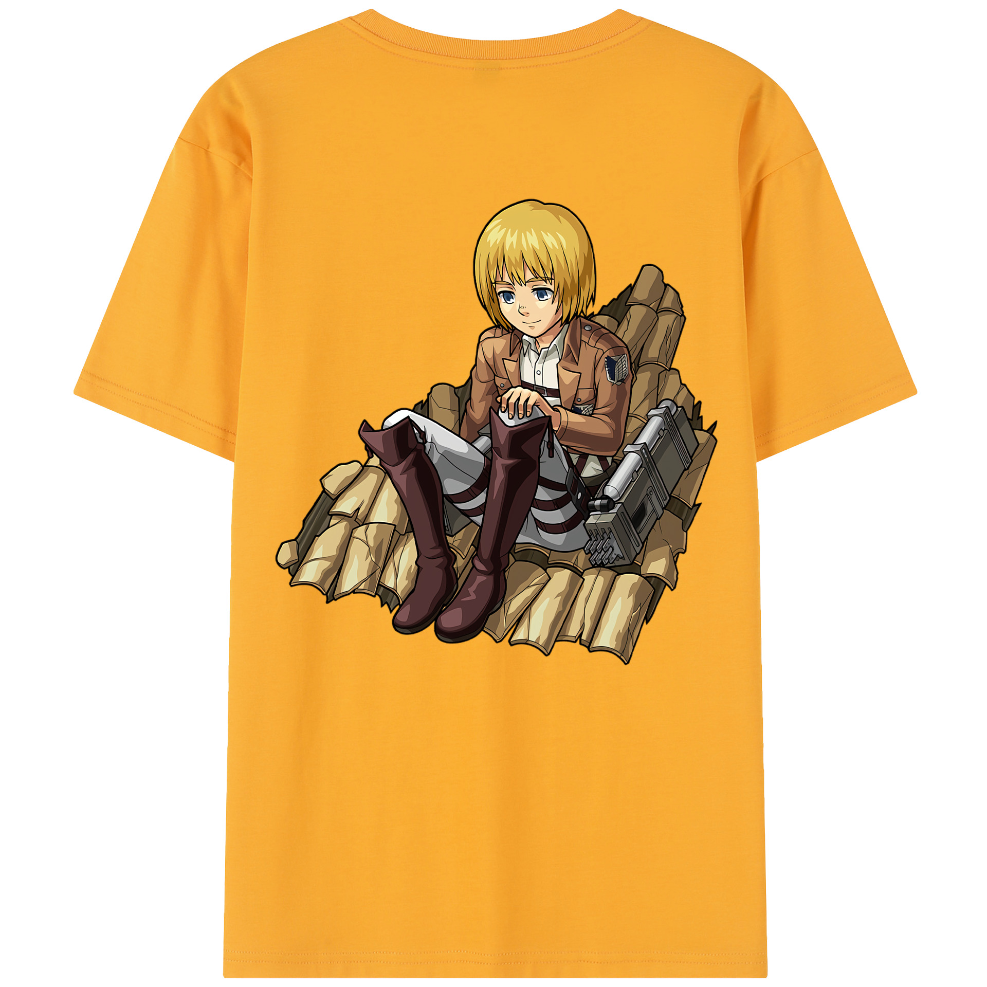 （画像用） 進撃の巨人 アルミン·アルレルト Attack on Titan Armin Arlert 綿100％半袖Tシャツ（背面プリント）