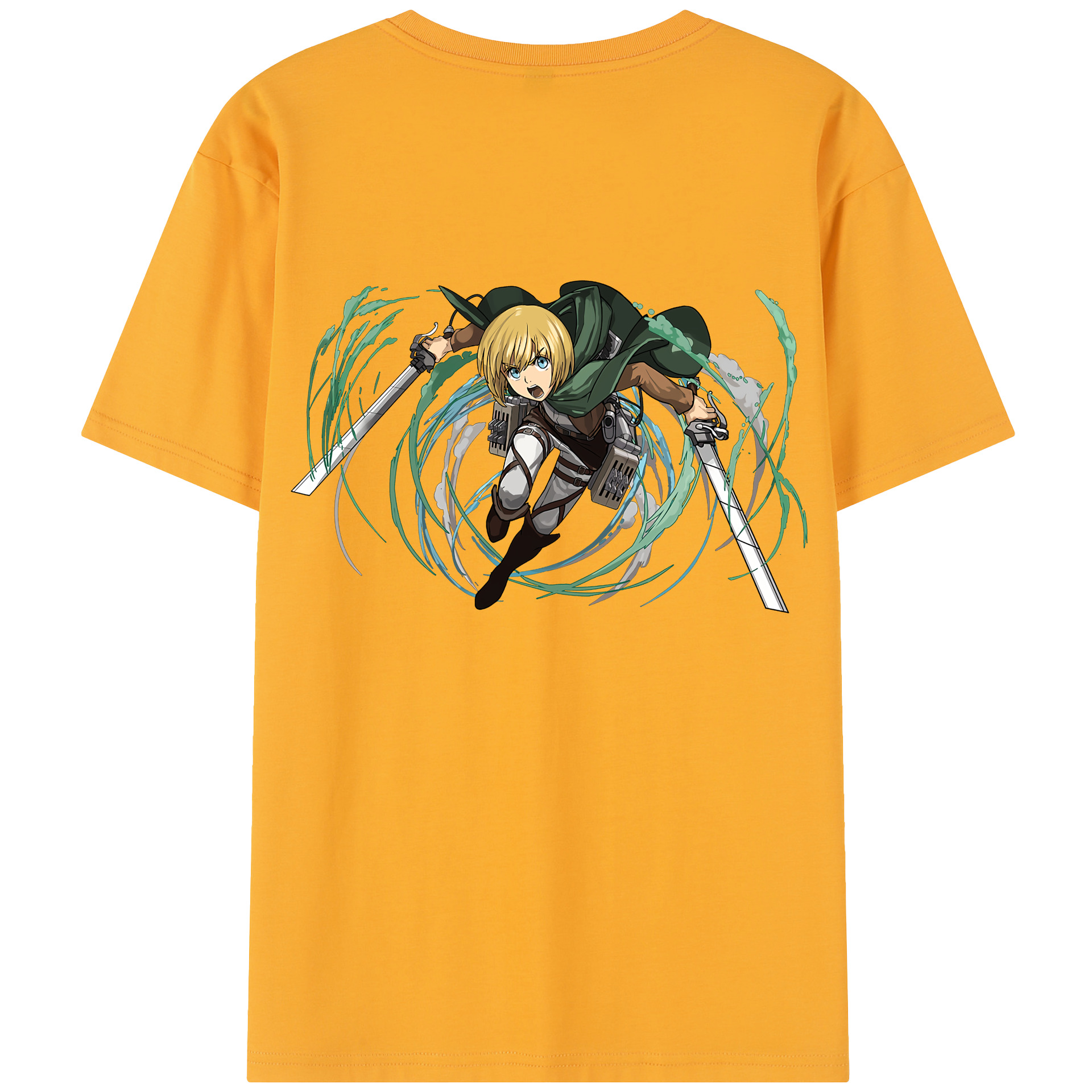 （画像用） 進撃の巨人 アルミン·アルレルト Attack on Titan Armin Arlert 綿100％半袖Tシャツ（背面プリント）
