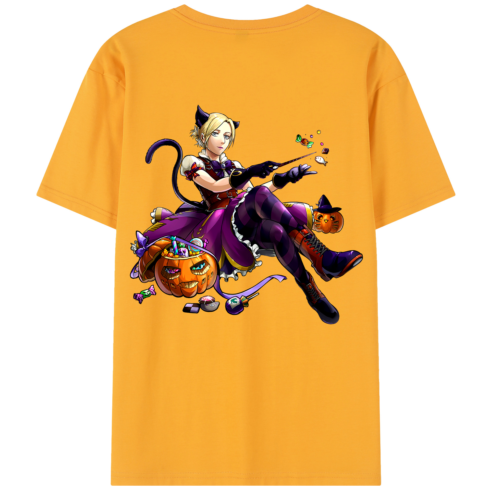 （画像用） 進撃の巨人 アニ・レオンハート Attack on Titan Annie Leonhart 綿100％半袖Tシャツ（背面プリント）