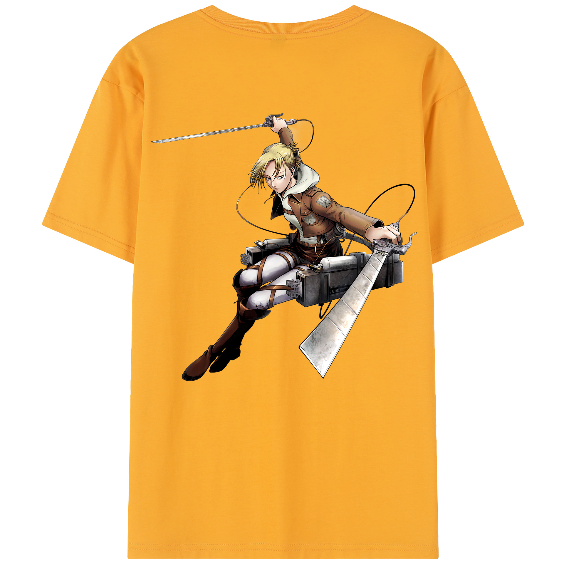 （画像用） 進撃の巨人 アニ・レオンハート Attack on Titan Annie Leonhart 綿100％半袖Tシャツ（背面プリント）