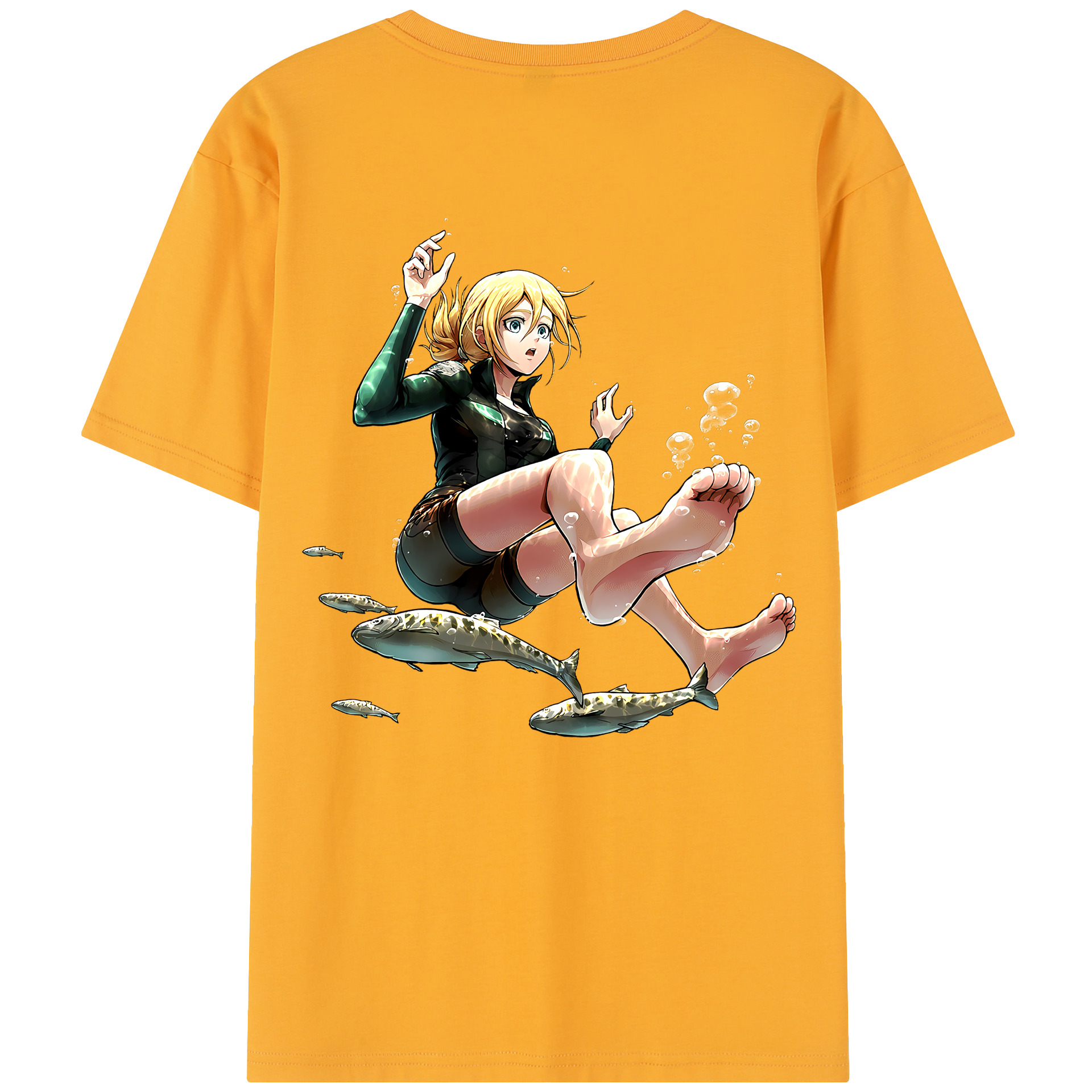 （画像用） 進撃の巨人 クリスタ·レンズ Attack on Titan Christa Lenz 綿100％半袖Tシャツ（背面プリント）