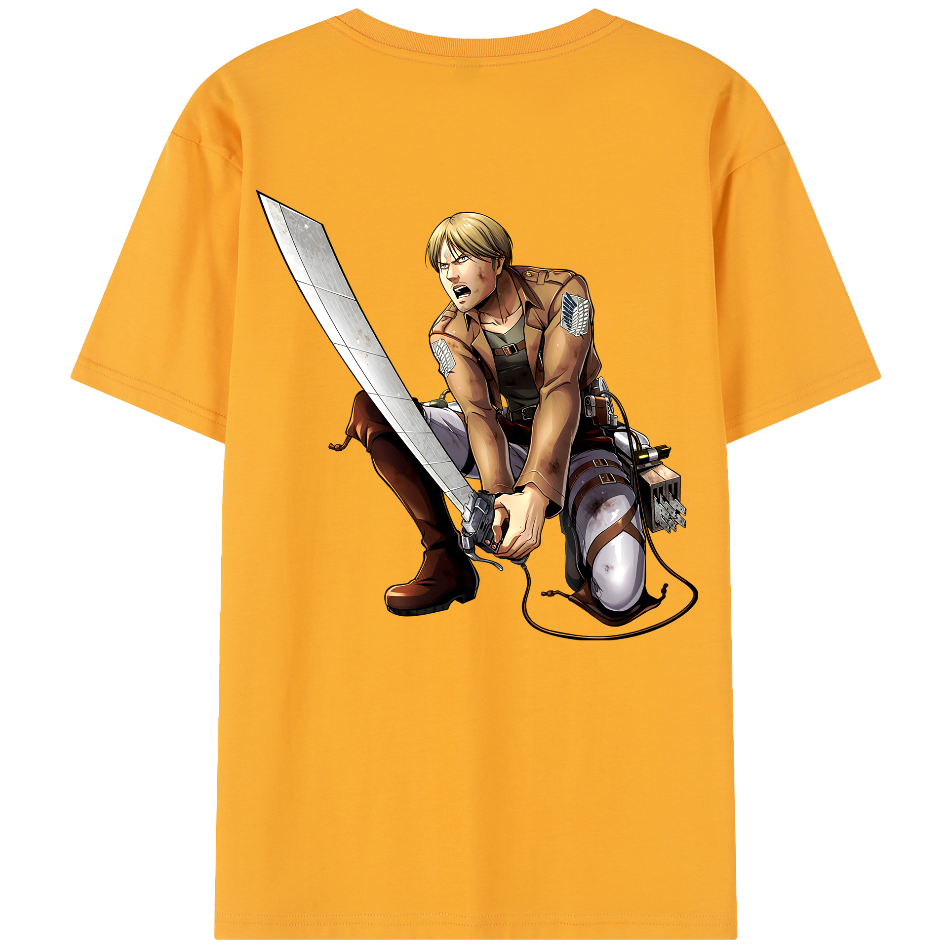 （画像用） 進撃の巨人 ミケ·ザカリアス Attack on Titan Mike Zakarius 綿100％半袖Tシャツ（背面プリント）