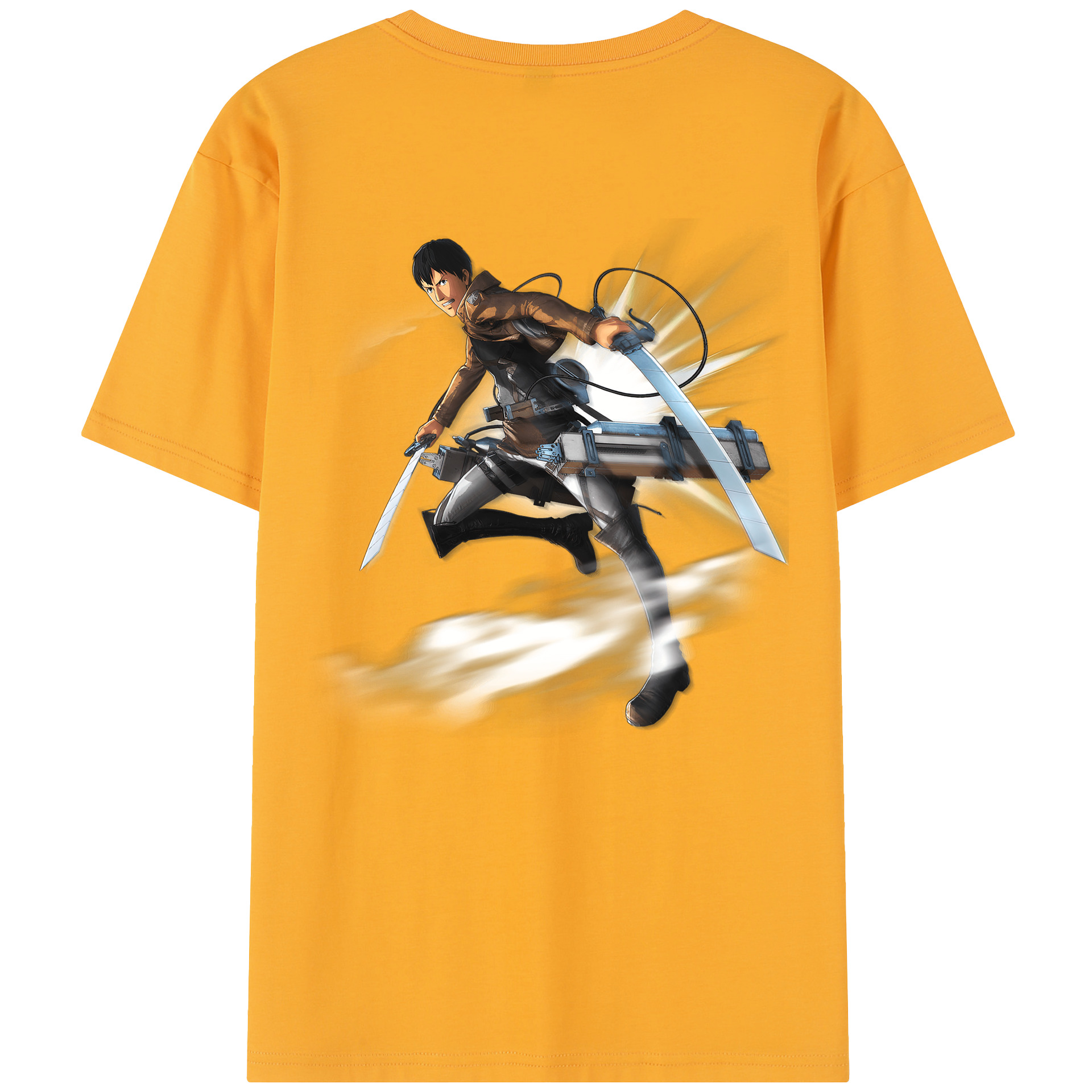 （画像用） 進撃の巨人 ベルトルト・フーバー Attack on Titan Bertholdt Hoover 綿100％半袖Tシャツ（背面プリント）