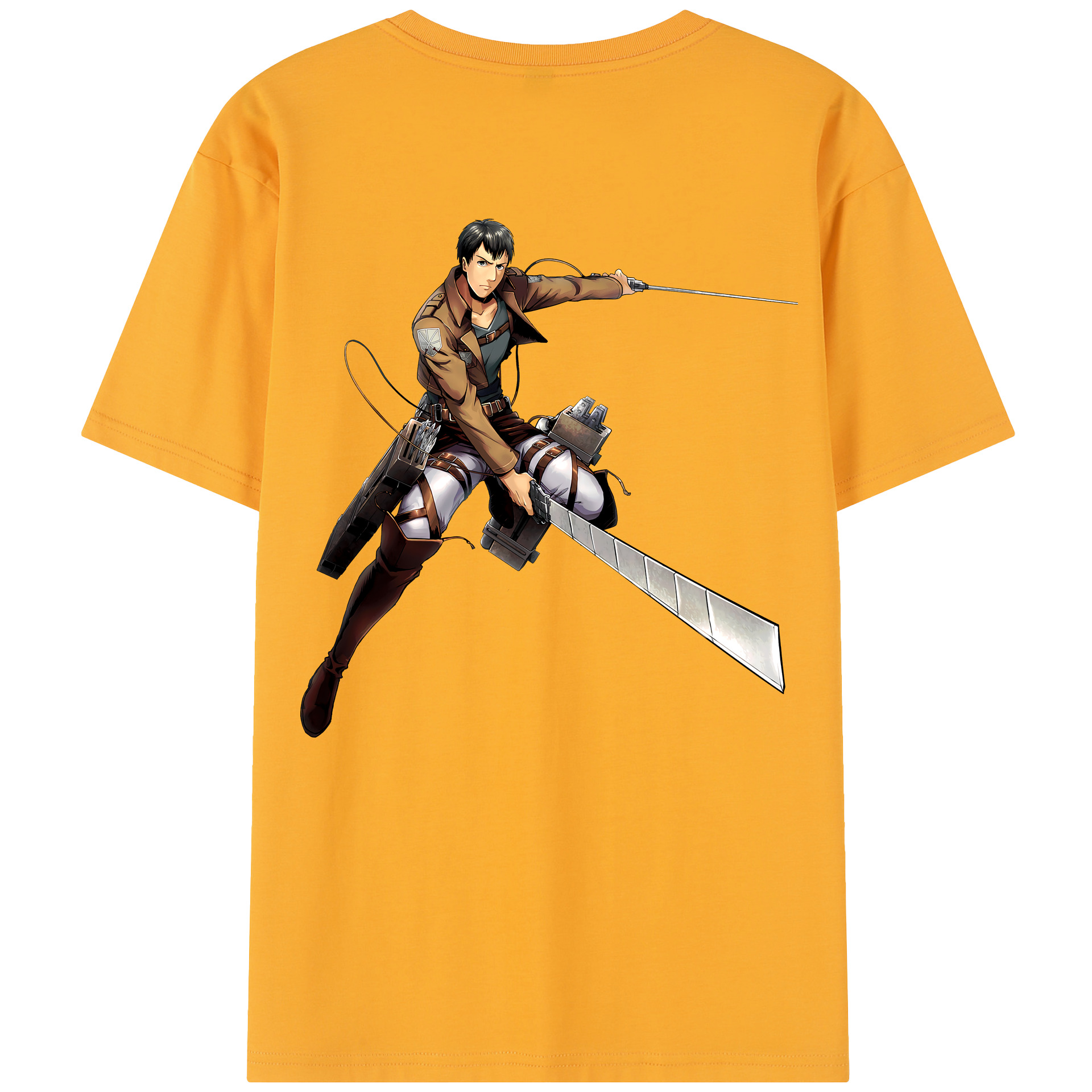 （画像用） 進撃の巨人 ベルトルト・フーバー Attack on Titan Bertholdt Hoover 綿100％半袖Tシャツ（背面プリント）
