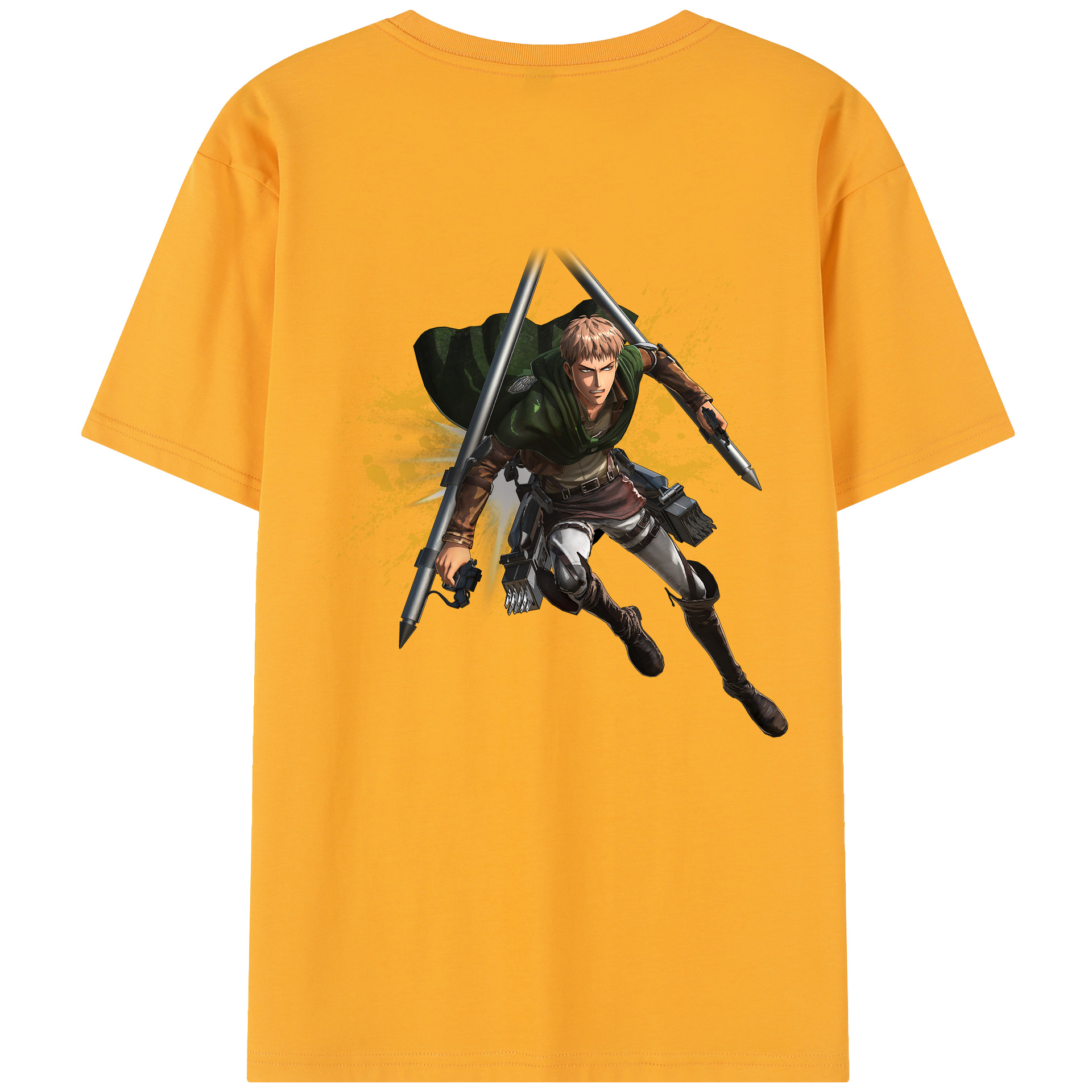 （画像用） 進撃の巨人 ジャン・キルシュタイン Attack on Titan Jean Kirstein 綿100％半袖Tシャツ（背面プリント）