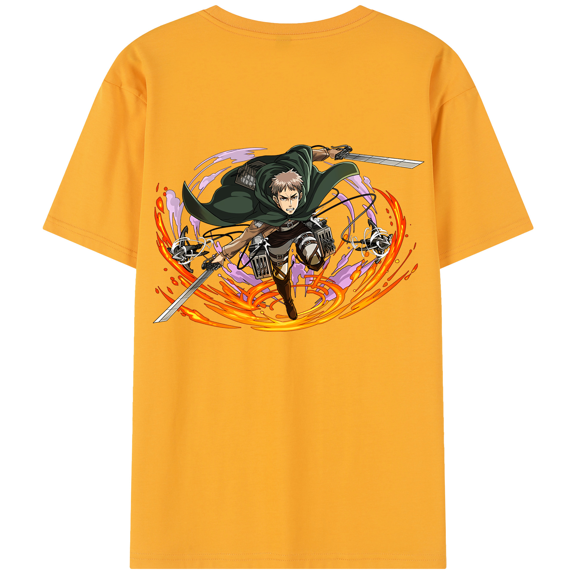 （画像用） 進撃の巨人 ジャン・キルシュタイン Attack on Titan Jean Kirstein 綿100％半袖Tシャツ（背面プリント）