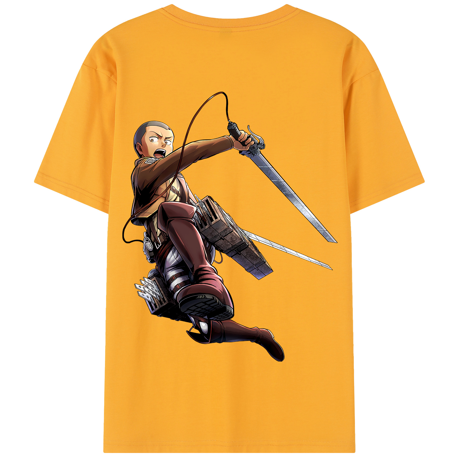 （画像用） 進撃の巨人 コニー·スプリンガー Attack on Titan Connie Springer 綿100％半袖Tシャツ（背面プリント）